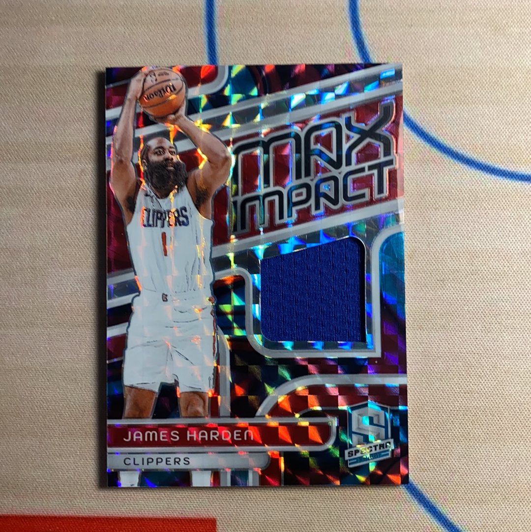 2023-24 Panini Spectra James Harden 詹姆斯 哈登 76人 火箭 快船 落场球衣切割 光谱 马赛克折 折射 物料 75编 卡品如图 凑套必备