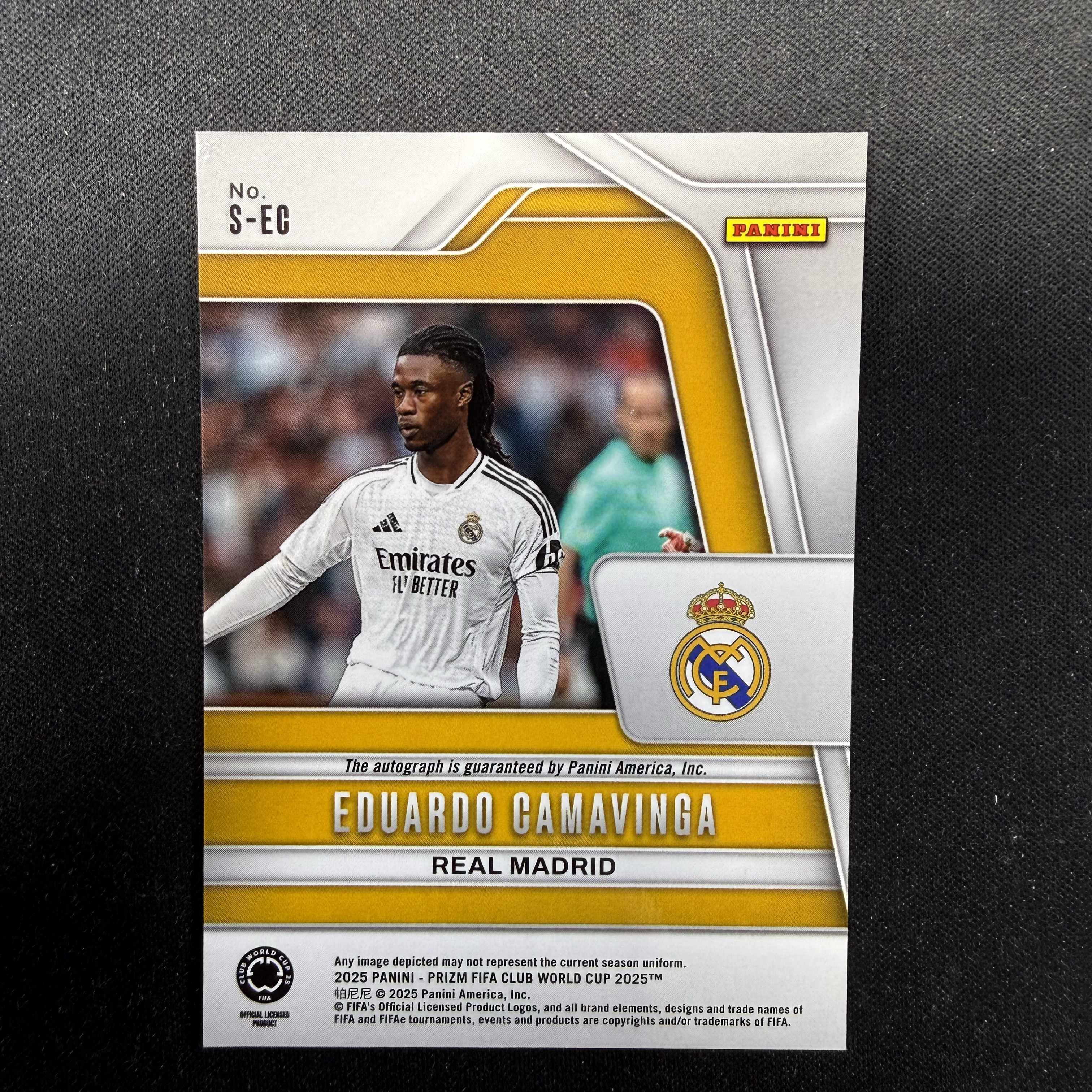 2025 Panini Prizm Eduardo Camavinga 【SC拍卖】pz 世俱杯 卡马文加 皇马 皇家马德里 签字 收藏必备(david徐)