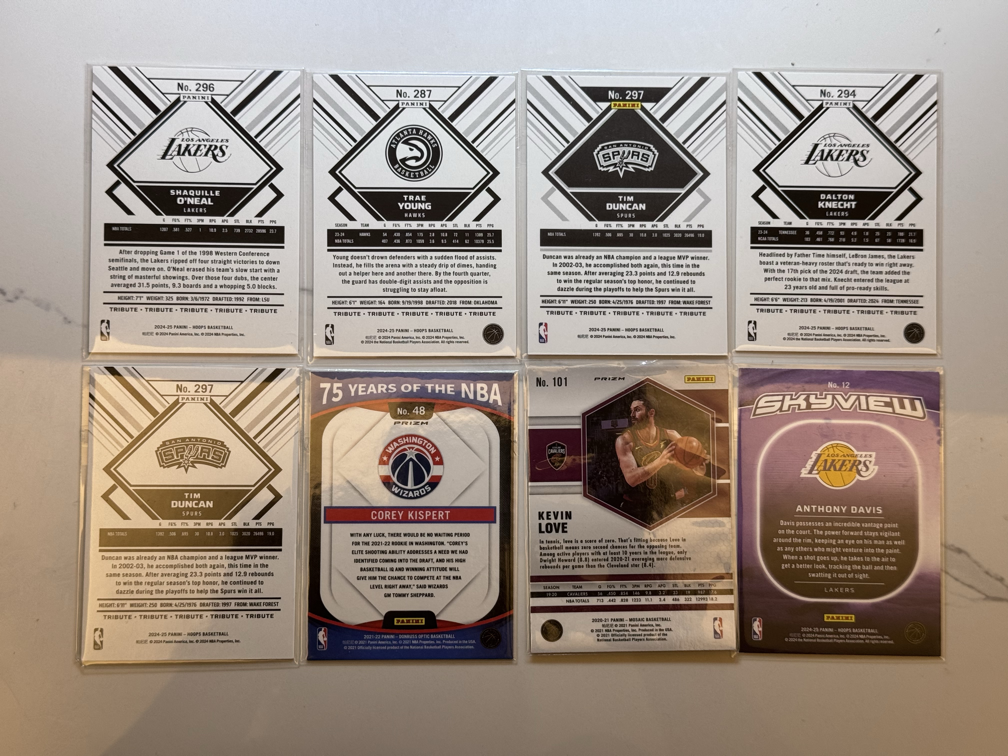 【Roseee代卖】hoops 奥尼尔 特雷杨 邓肯 克内克特 乐福 浓眉 安东尼 戴维斯 特卡 折射 lot ksjy