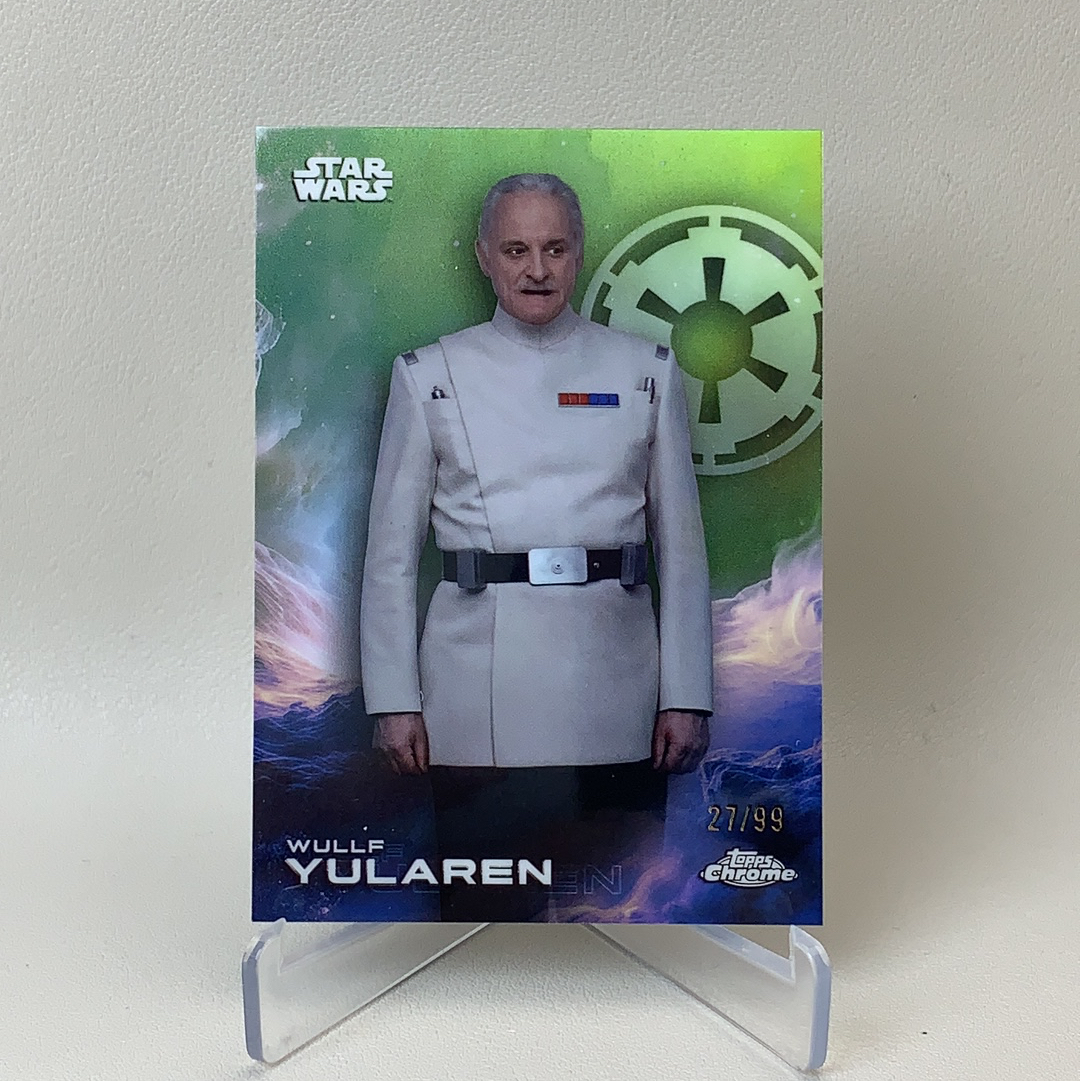 【弈卡代拍】 2025 Topps Star Wars Hobby 星球大战 星战Chrome 带编平行 黄折射 Wullf Yularen 伍尔夫·尤拉伦 27/99编 品相如图 凑套必备 Mito