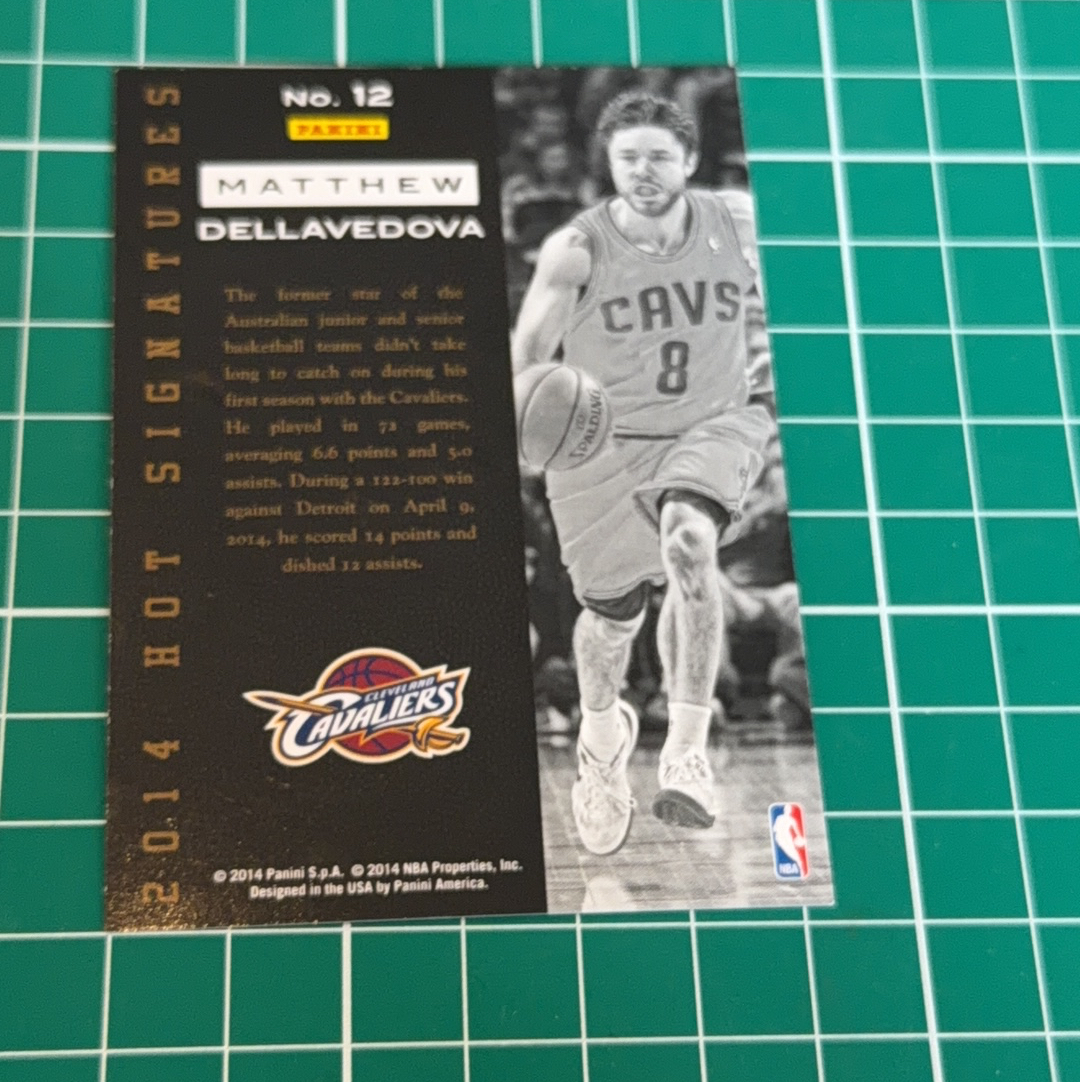 2014-15 Panini Americana Matthew Dellavedova S.p.a.马修 德拉维多瓦 金签卡 签名 签字 烫金印签 十年老卡 绝版卡 稀有大比例