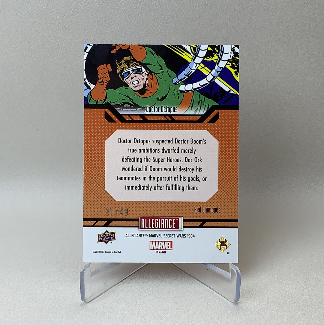 【弈卡代拍】2023 Upper Deck Marvel漫威 Secret Wars 秘密战争 红折 闪卡 折射 Doctor Octopus 章鱼博士 21/49编 品相如图 凑套必备 真帕杰洛