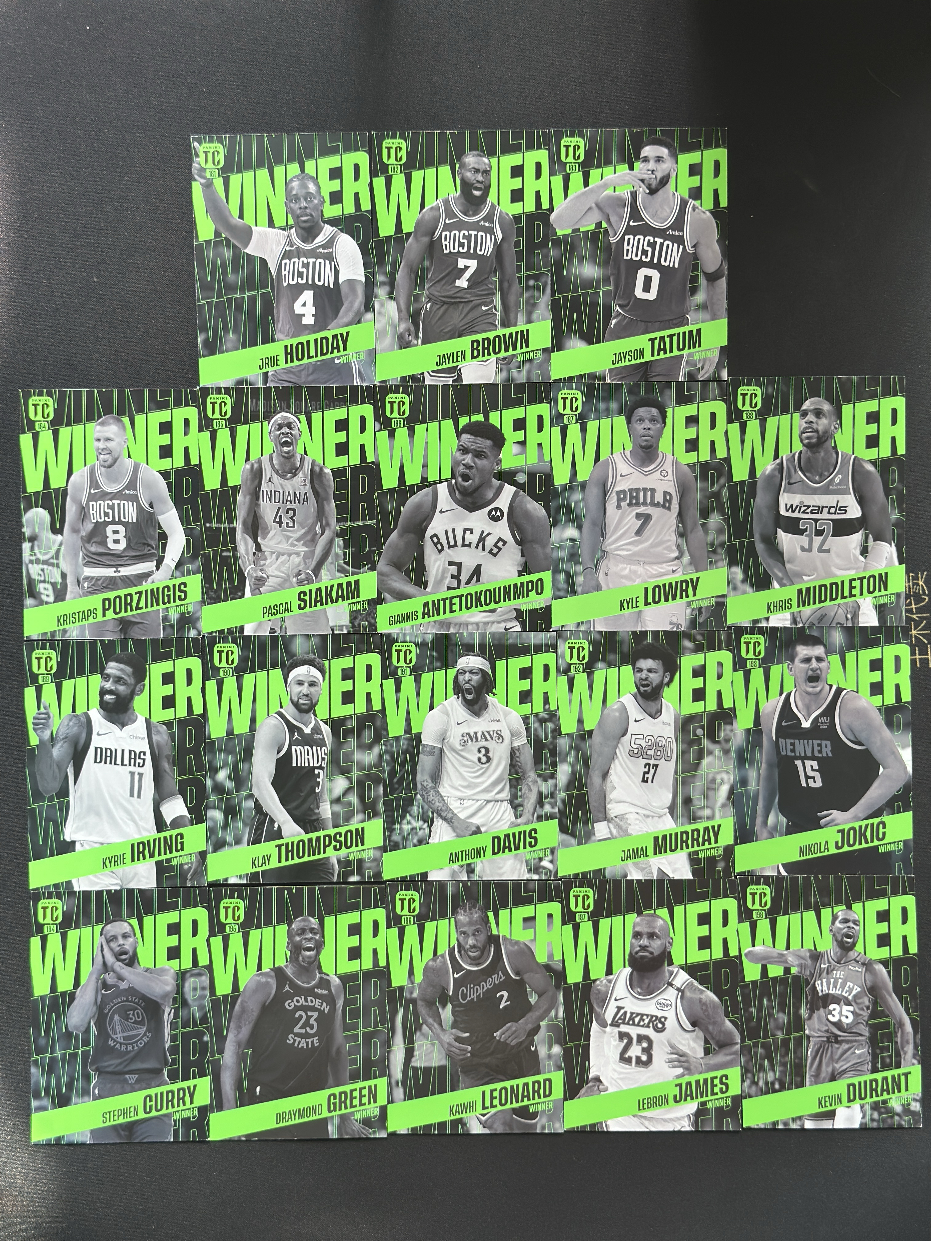 2024-25 Top Class tc 一套 全套 18张 Winner 特卡 库里 詹姆斯 字母哥 欧文 杜兰特 浓眉 伦纳德 等 冠军核心 Antetokounmpo