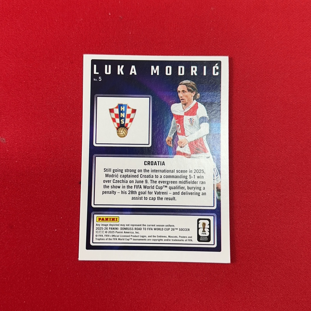 【四喜代拍】2025-26 Panini Donruss 世界杯 杜蕾斯 Luka Modric 莫德里奇 魔笛 克罗地亚2 魔术师特卡 卡品如图(polo)
