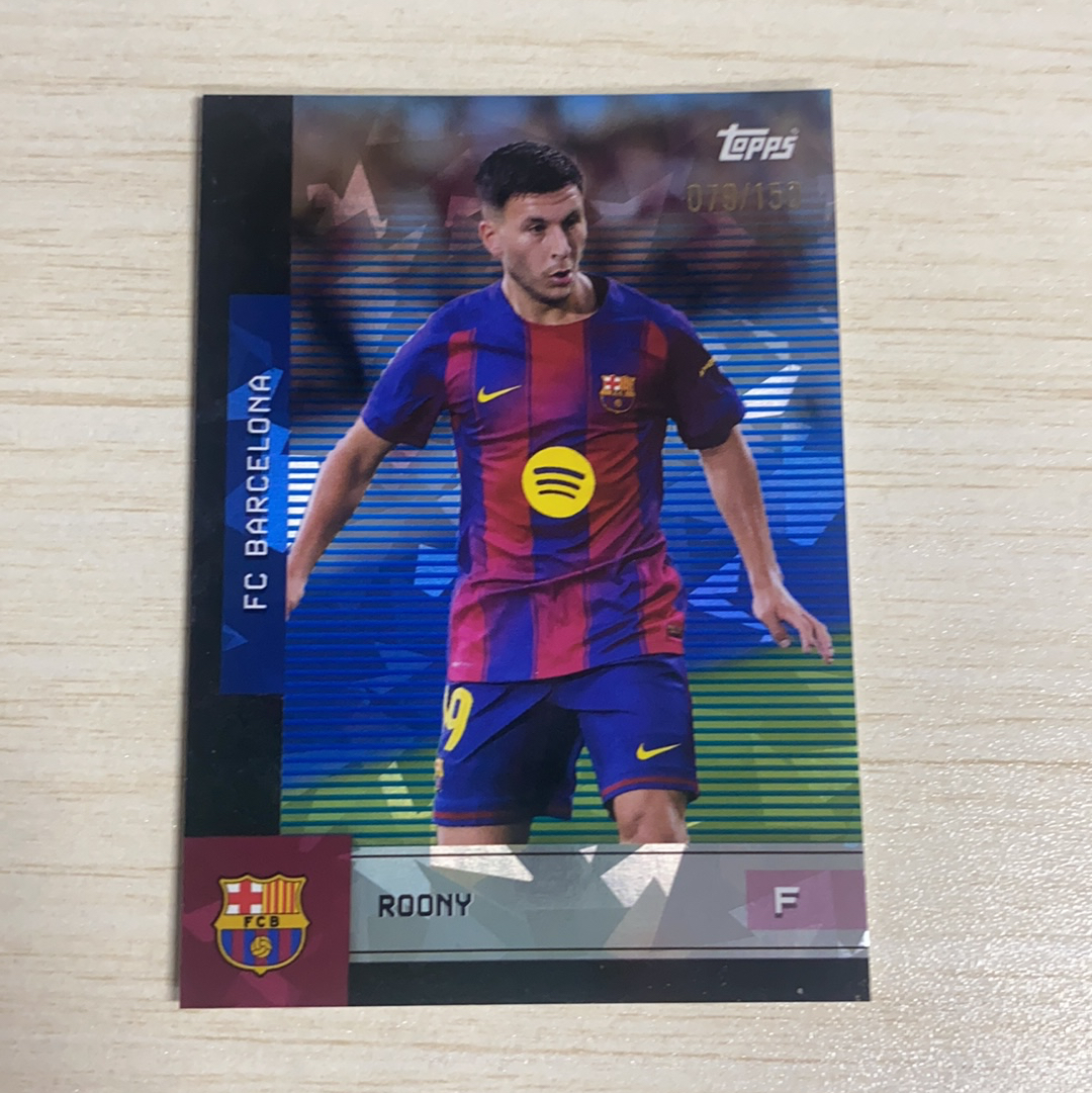 【小牛代拍】2025 Topps FC Barcelona Roony Bardghji RC 鲁尼 巴尔德吉 巴萨 瑞典 哥本哈根 150编 蓝碎冰折 卡品如图 收藏必备(一哥)