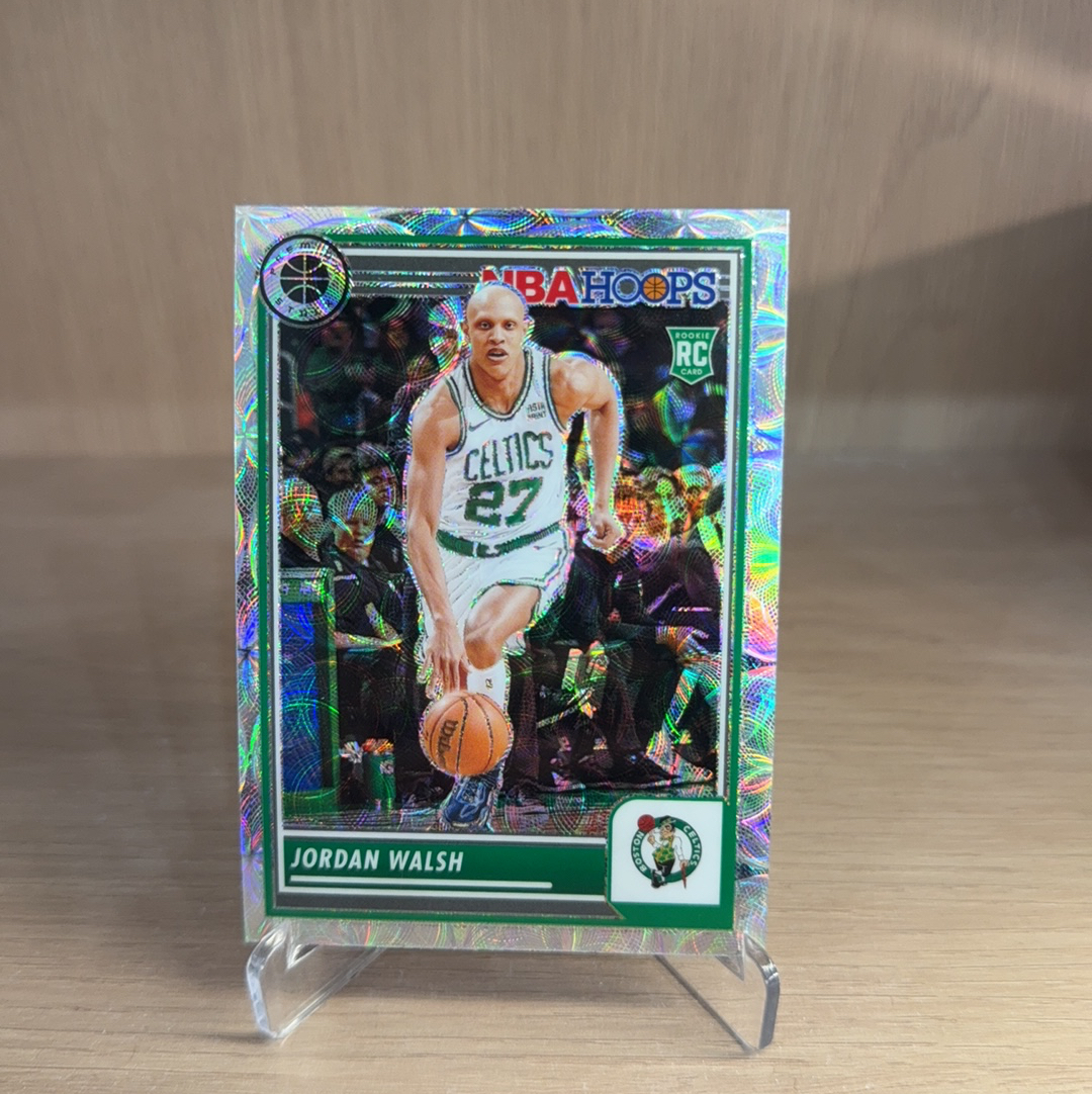 2023-24 Panini NBA Hoops Jordan Walsh RC 【免费代卖】凯尔特人 新秀 RC 乔丹 沃尔什 银折 圈圈折 折射 专收必备 值得收藏!!