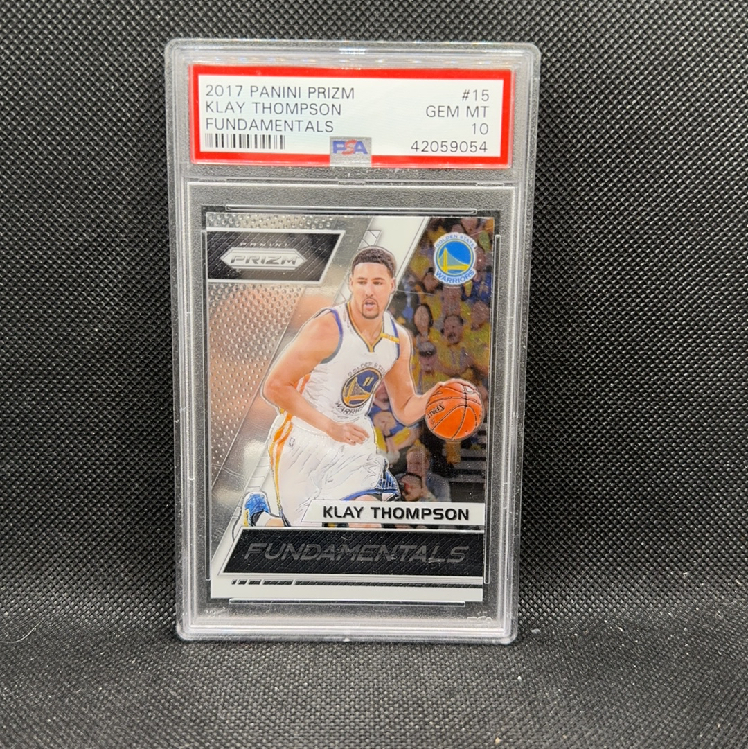 【Roseee代卖】2017-18 Prizm系列 Fundamentals特卡 勇士队 克莱·汤普森 PSA评级 10分 纯