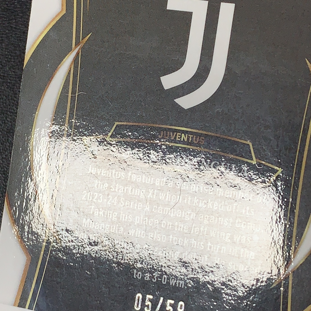 【小牛代拍】2024-25 Panini Select Samuel Mbangula RC 萨缪尔 姆班古拉 新秀 比利时 尤文图斯 FIFA 59编 一级 粉折 卡品如图 收藏必备(一哥)