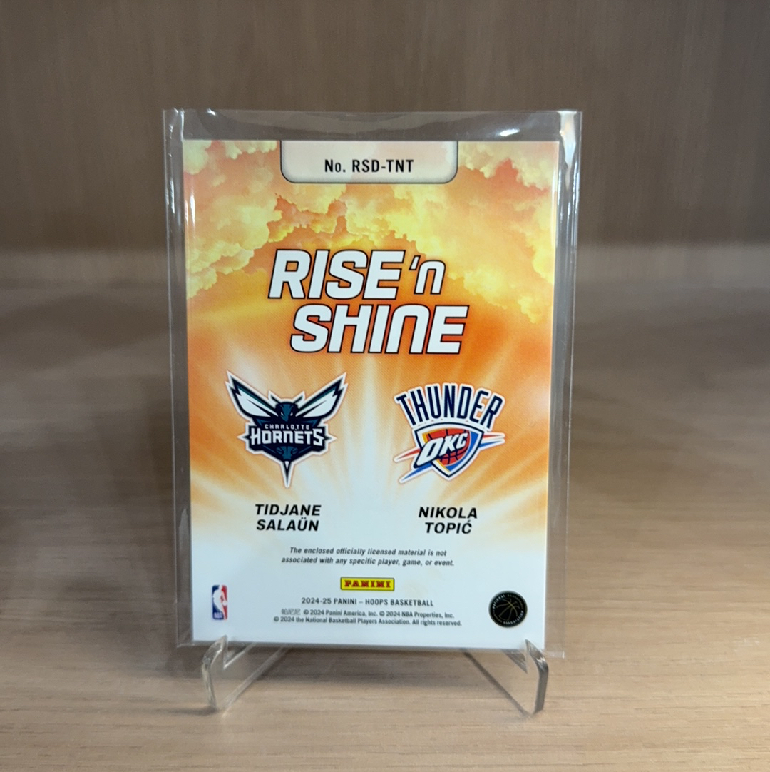 2024-25 Panini NBA Hoops Nikola Topić RC 【免费代卖】雷霆 黄蜂 新秀 RC 尼古拉 托皮奇 提贾尼 萨隆 亲穿 球衣 双人物料 专收必备 值得收藏!!