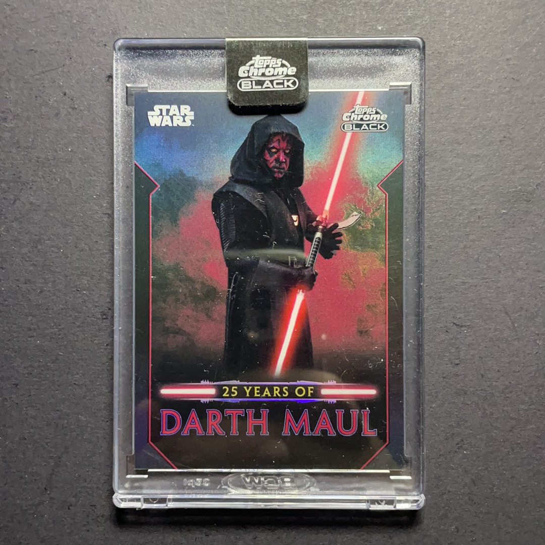 2025 Topps Star Wars 星球大战 达斯摩尔25周年纪念特卡 比例插放原封砖特卡 序号如图2 2024 Topps Chrome星战影视Black黑盒系列