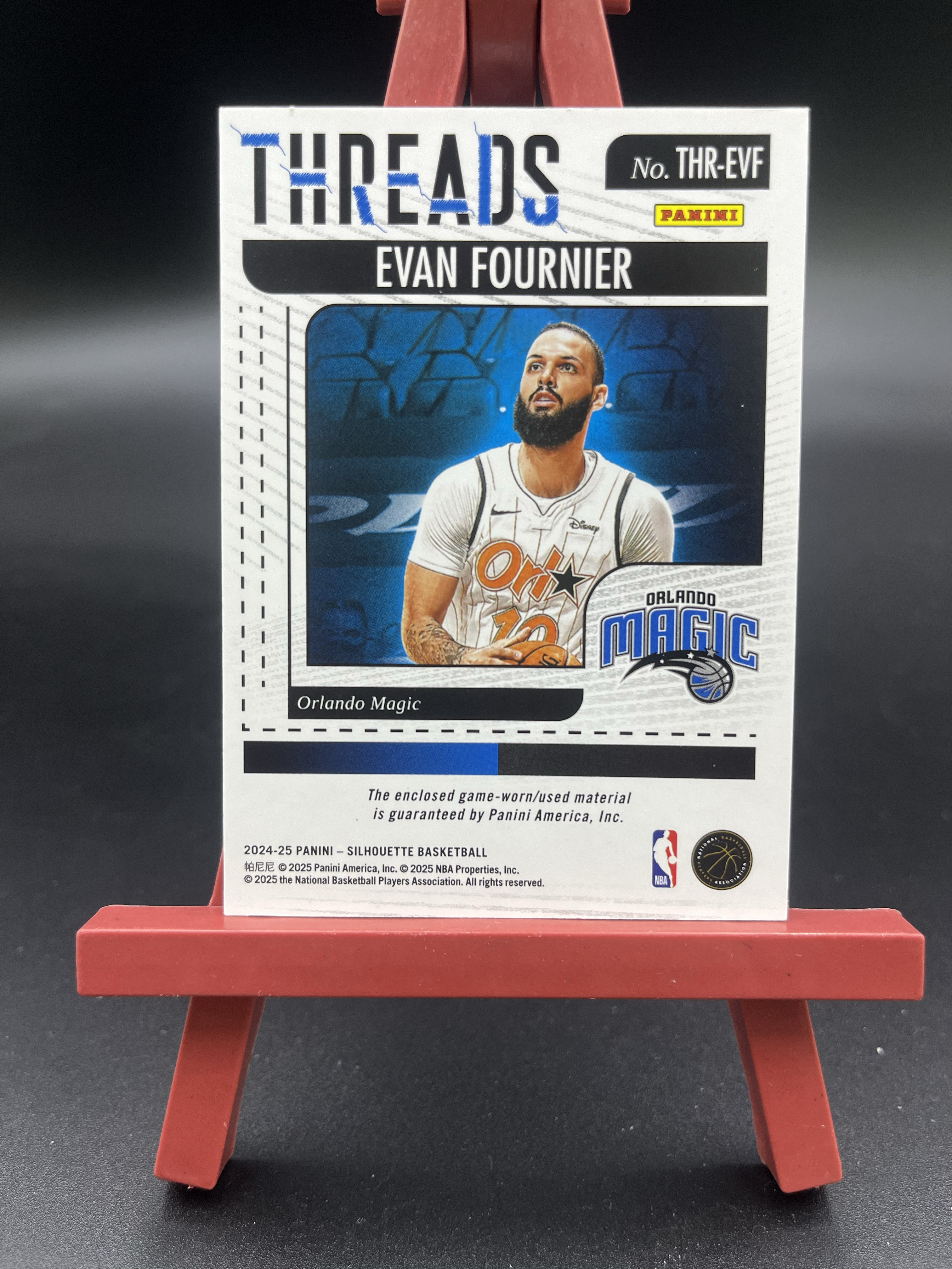 2024-25 Panini Silhouette Evan Fournier 埃文 富尼耶 魔术 剪影 Threads 球衣物料切割 GU亲穿落场 卡品如图【优质物料专场】04WZ