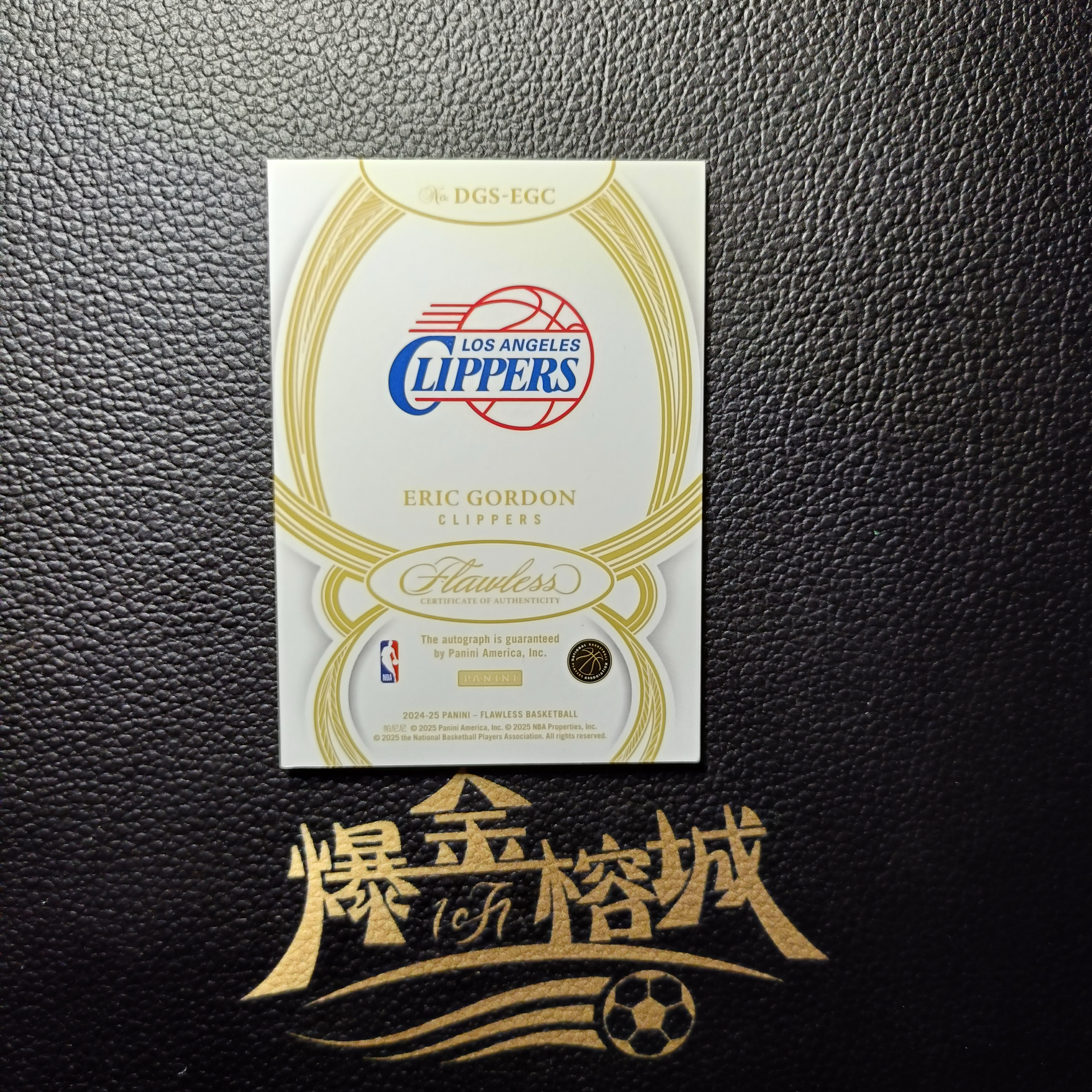 2024-25 【 爆金榕城 】 Panini Flawless Eric Gordon 手提 快船 埃里克 戈登 1/25编 首编 白金闪版 卡签 签字 卡品如图 微瑕 rrrrc