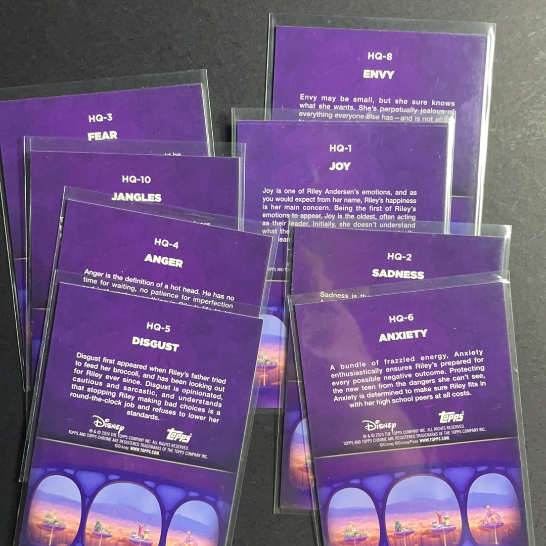2024 Topps Disney 迪士尼TC 乐乐 忧忧 厌厌等 头脑特工队角色特卡 银折射8张打包序号如图2 2024 Topps Chrome Disney 迪士尼TC系列