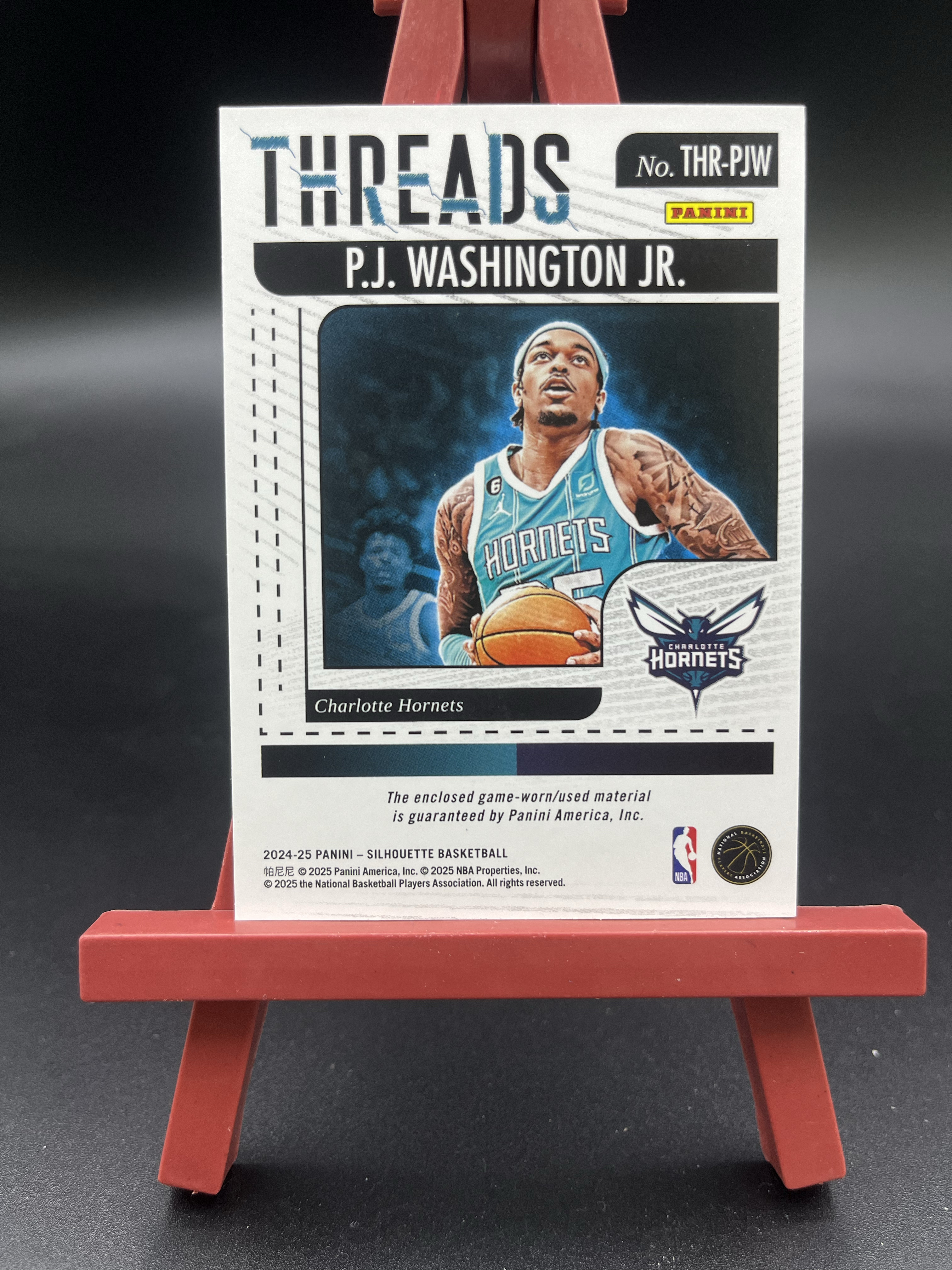 2024-25 Panini Silhouette 剪影 PJ Washington JR. 黄蜂 PJ华盛顿 12/49编 大窗双色球衣物料切割 GU亲穿落场 卡品如图【优质物料专场】04WZ