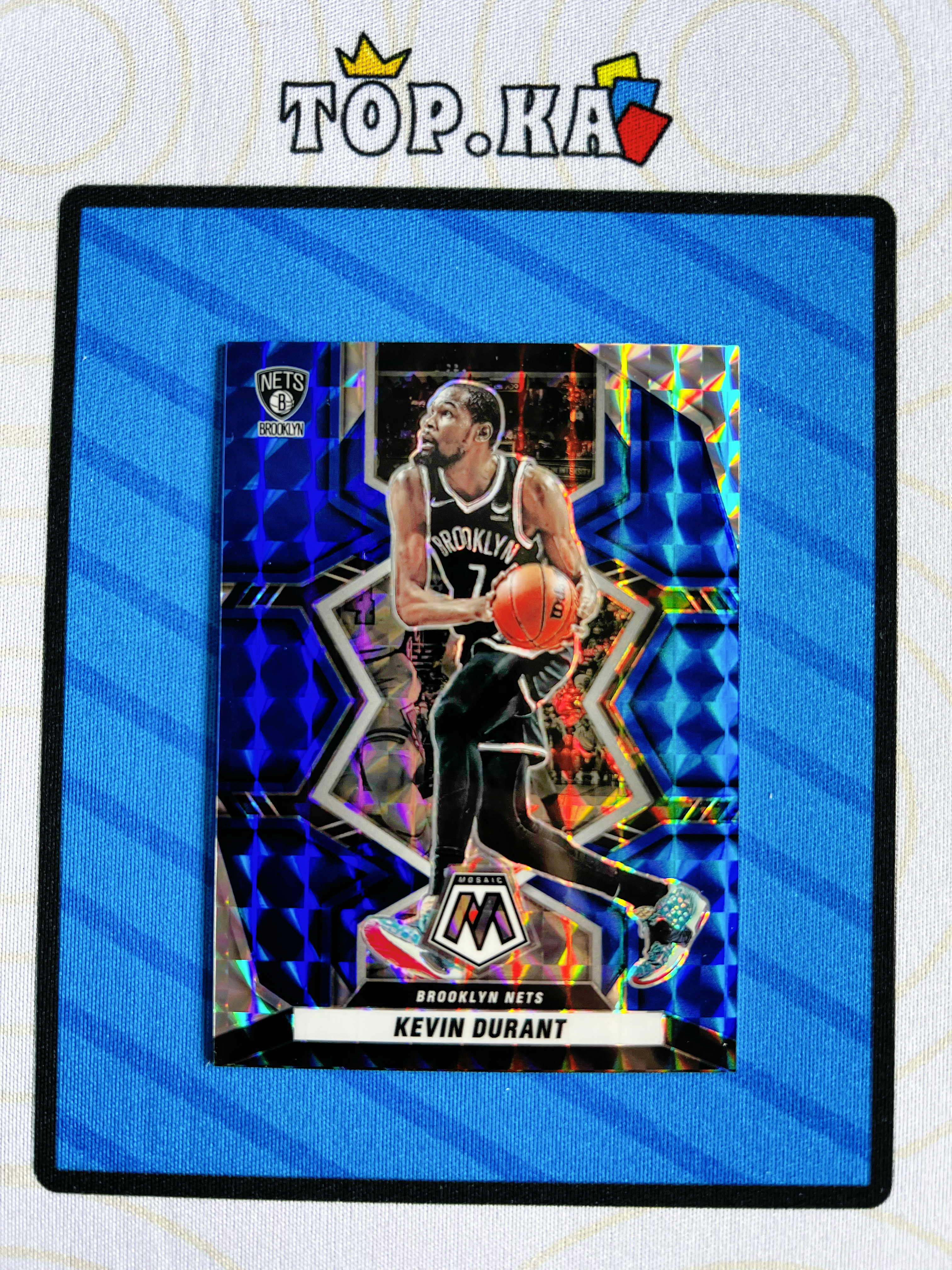 【顶尖卡社】2021-22 Panini Mosaic Kevin Durant 篮网 凯文 杜兰特 死神 KD 马赛克 蓝马赛克折 61/99编 转会火箭 新赛季投资 详情看描述 卡品如图【凯里】