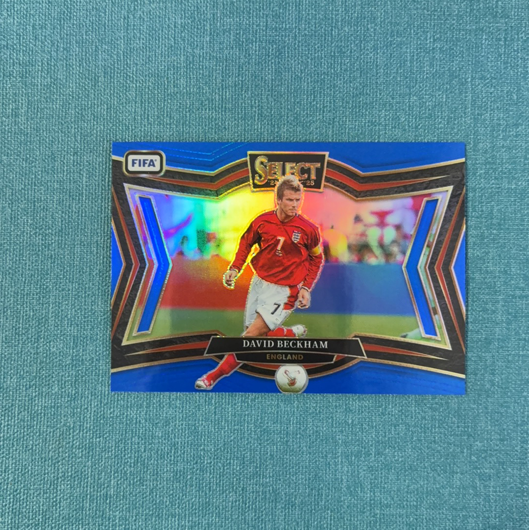 2024-25 Panini Select FIFA David Beckham 小贝 贝克汉姆 三级 蓝折 英格兰 曼联 卡品如图 433HP