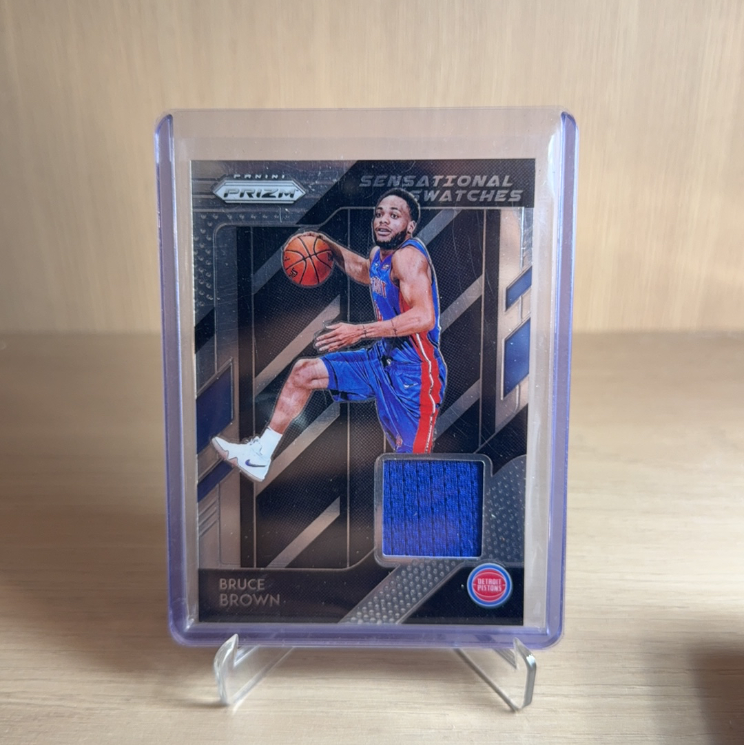 2018-19 Panini Prizm Bruce Brown 【免费代卖】PZ 活塞 布鲁斯 布朗 亲穿 小窗 物料 切割 卡品如图 值得收藏!!