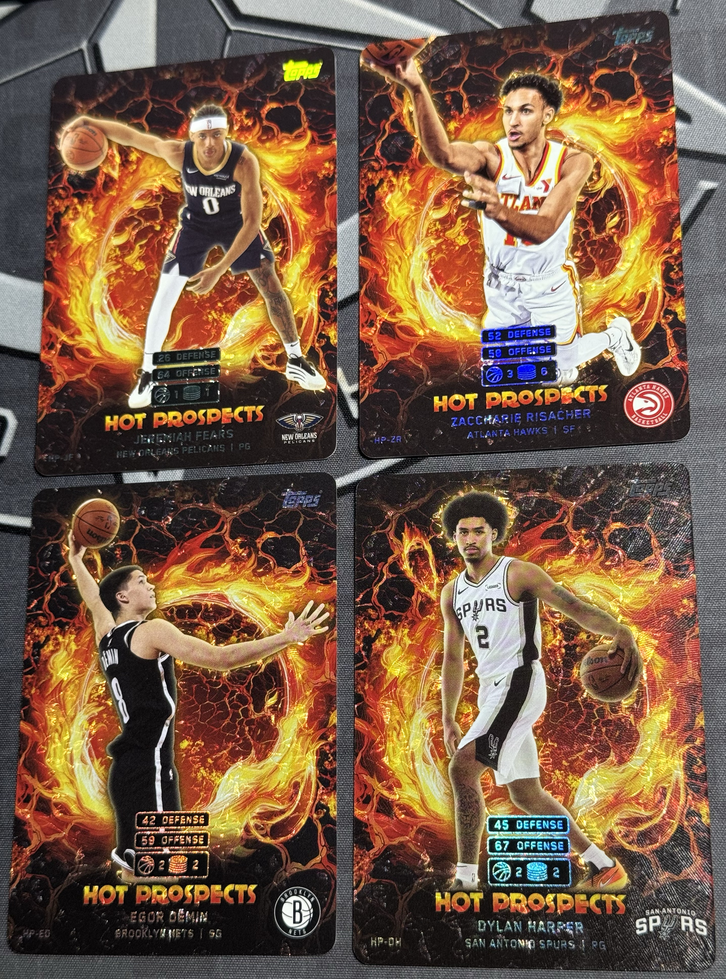 2025 Topps Match Attax NBA 篮球 游戏版 卡游 Hot Prospects 特卡 费尔斯 里萨谢 杰明 Demin 哈珀 Happer 4张打包 卡品不保 瑕疵如图 XW