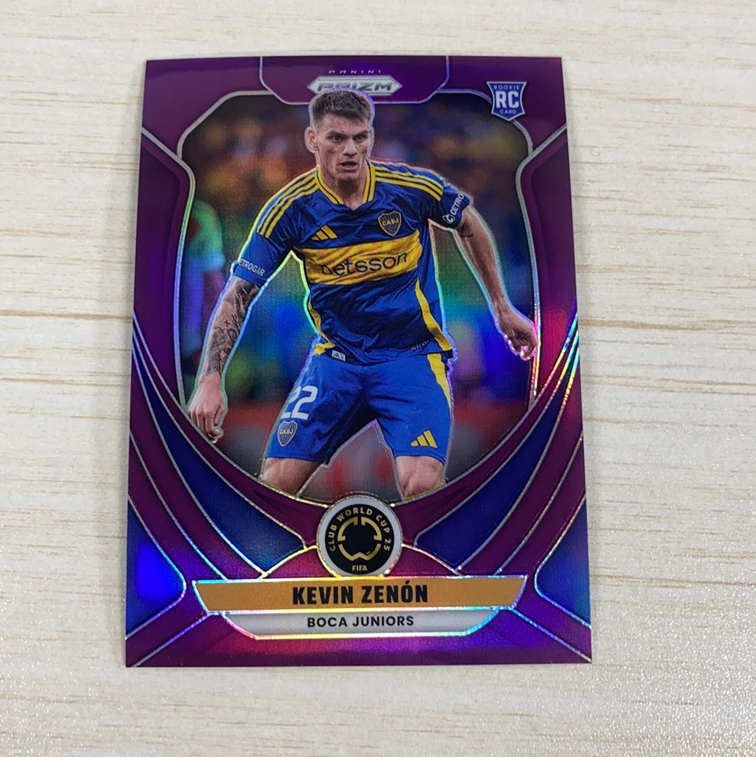 【小牛代拍】2025 Panini Prizm FIFA Club World Cup Kevin Zenon RC 凯文 塞农 新秀 博卡青年 紫折 125编 卡品如图(一哥)