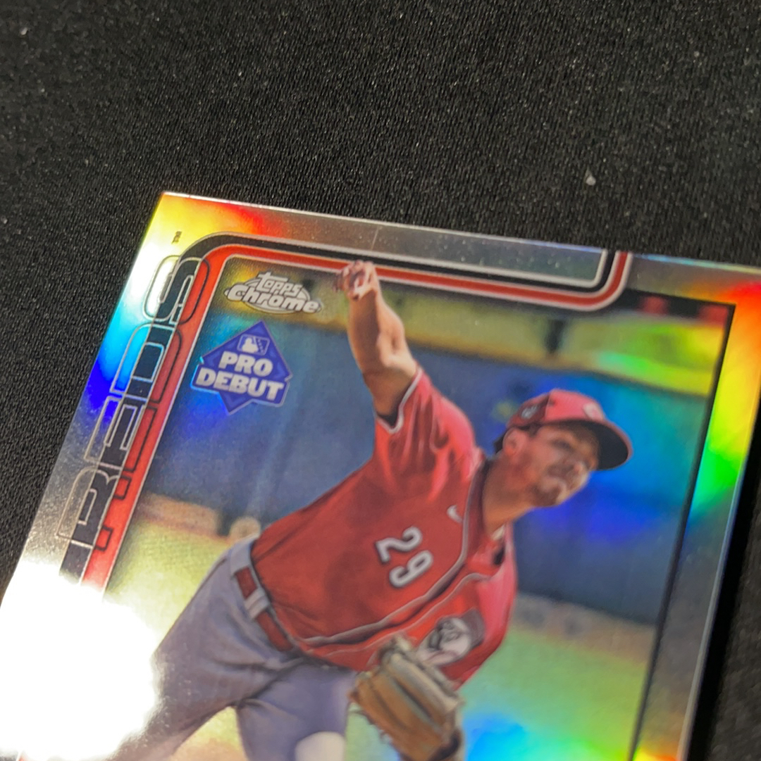 2025 Topps Pro Debut Chase Burns RC 蔡司 巴恩斯 红人 榜眼 已登陆大联盟 王牌先发投手 debut 首秀 小联盟 Chrome签字 卡签 银折 199编 【L】