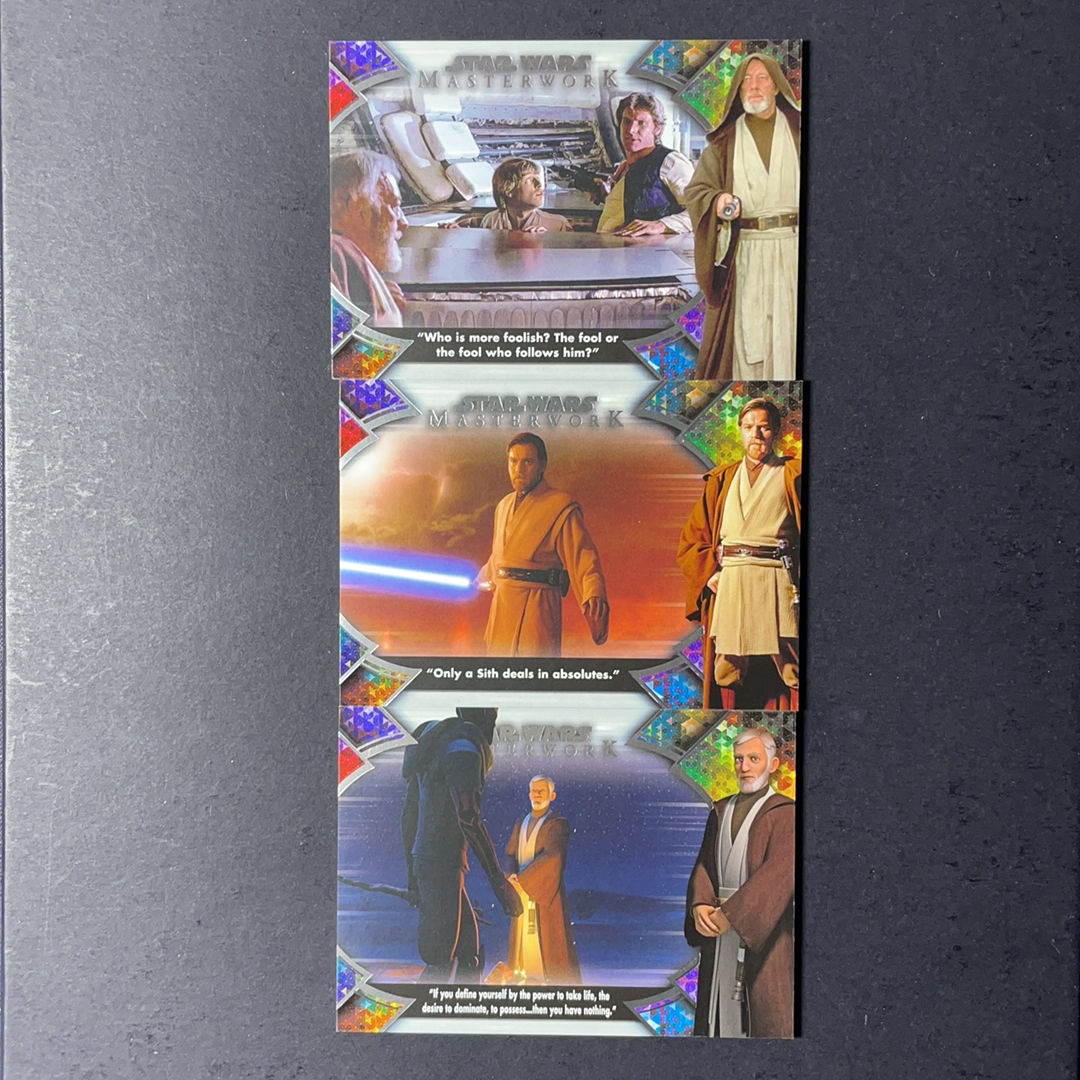 2025 Topps Star Wars 星球大战 欧比旺 汉索罗 卢克 欧比旺经典台词特卡3张打包序号见图2 2022 Topps 星战影视Masterwork大师盒系列