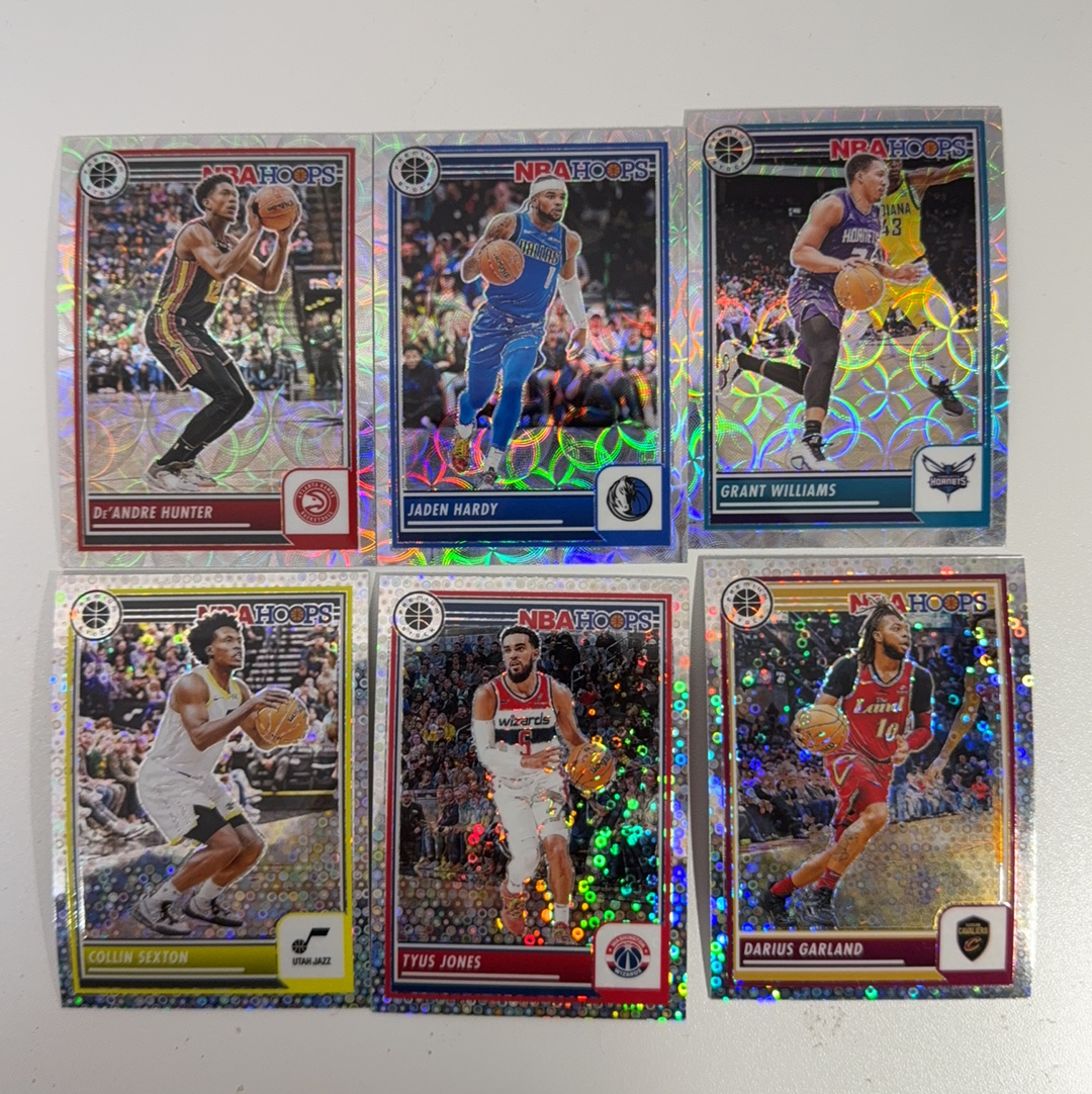 【免费代卖】6张 打包 lot HOOPS 折射 加兰 塞克斯顿 德安德烈 亨特 马刺 骑士 勇士 湖人 火箭 独行侠 魔术 值得收藏!!