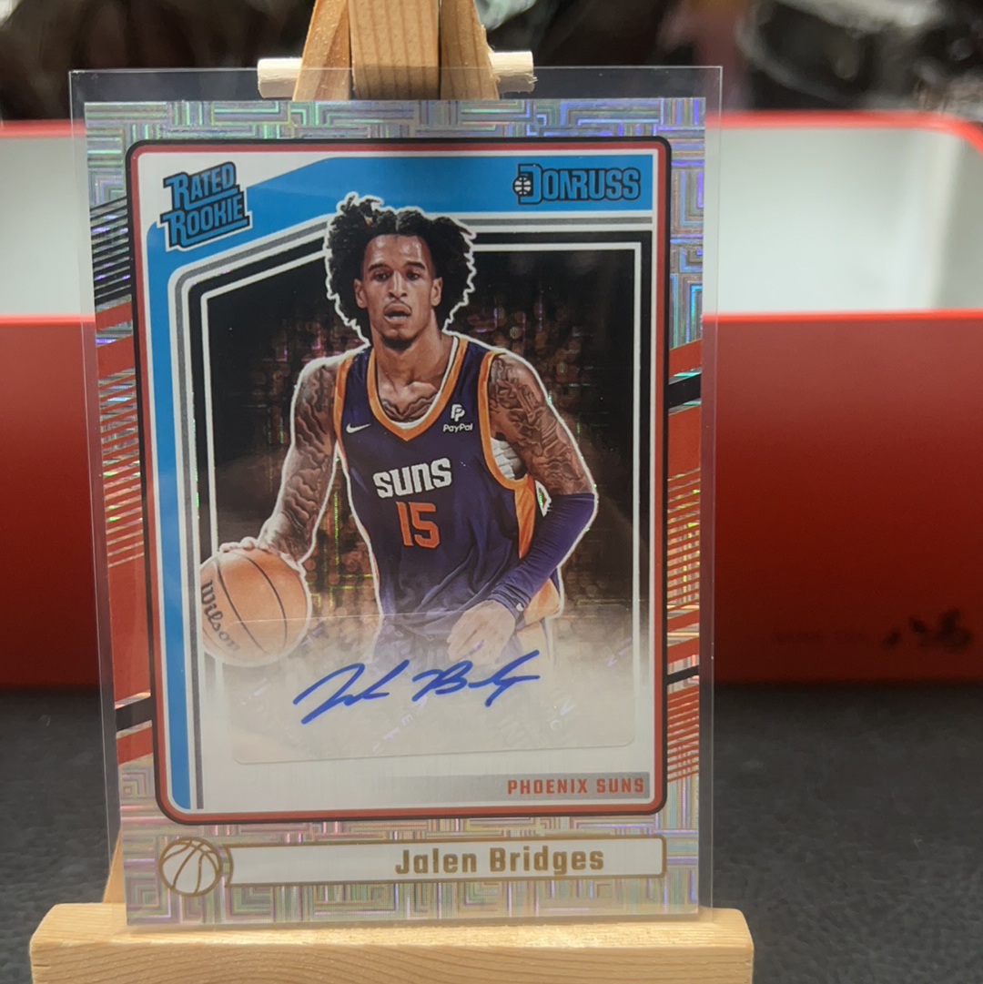 【SY代卖sy0150-可累积-瑕疵看图】2024-25 Panini Donruss Jalen Bridges 杜蕾斯 杰伦 布里奇斯 签字