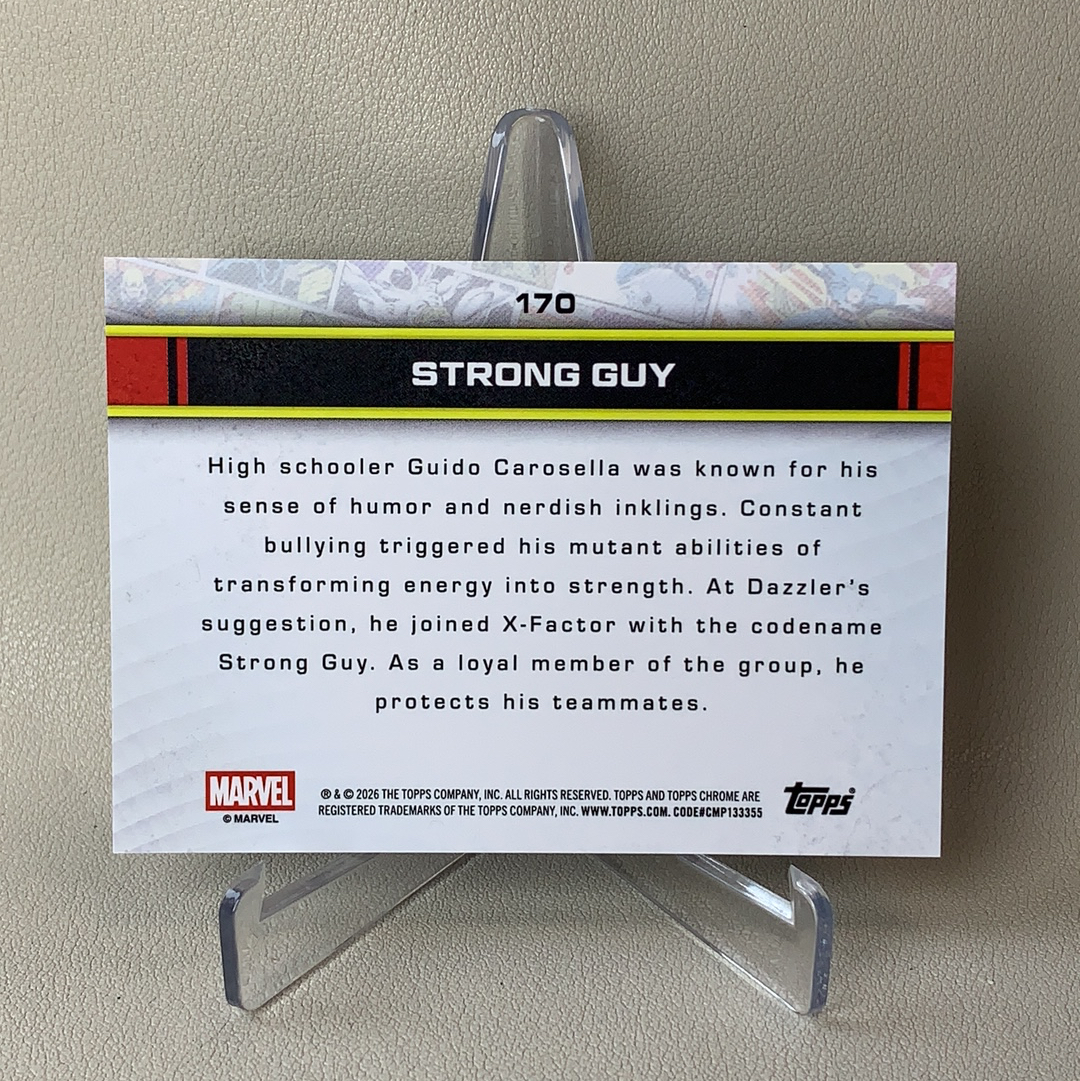 2026 Topps Marvel (MCU) Comics Chrome 漫威TC Strong Guy 壮汉 341/399编 蜘蛛网折 折射 品相如图 凑套必备 佑哥