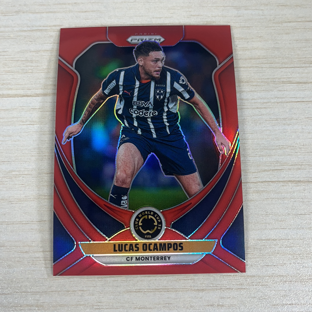 【小牛代拍】2025 Panini Prizm FIFA Club World Cup Lucas Ocampos 卢卡斯 奧坎波斯 塞维利亚 蒙特雷 199编 红折 折射 元年 世俱杯 P(一哥)