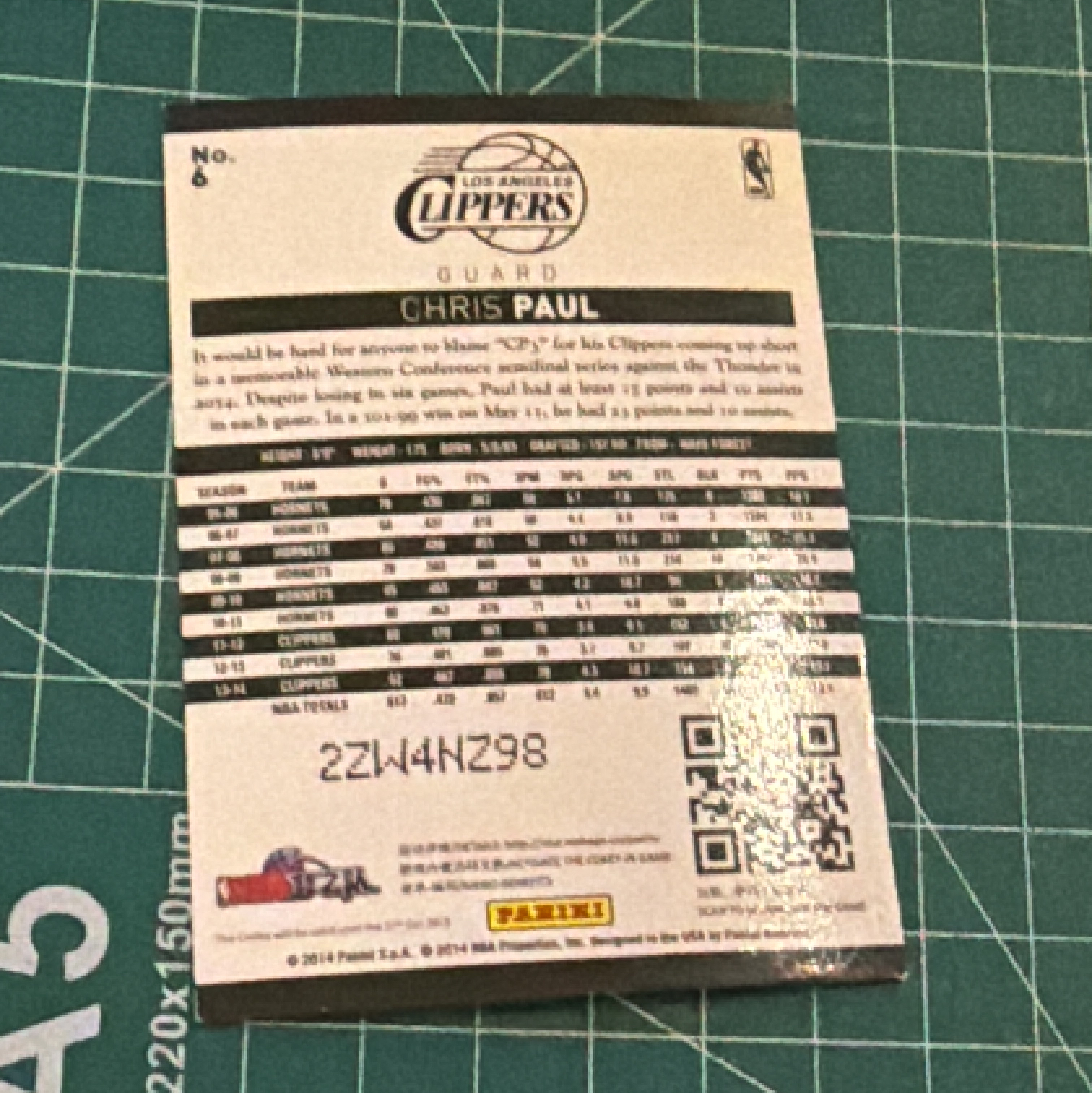 2014-15 Panini Americana Chris Paul S.p.a.克里斯保罗 CP3 折射特卡 银折 闪卡 镭射卡 精美选图 十年老卡 绝版卡 稀有大比例 边瑕