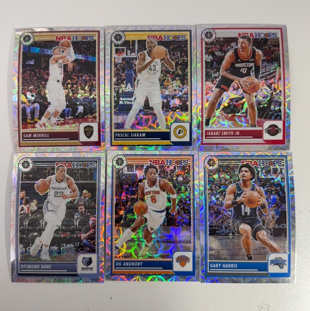 【免费代卖】6张 打包 lot HOOPS 折射 贾巴里 史密斯 贝恩 西亚卡姆 阿奴诺比 马刺 骑士 勇士 湖人 火箭 独行侠 魔术 值得收藏!!