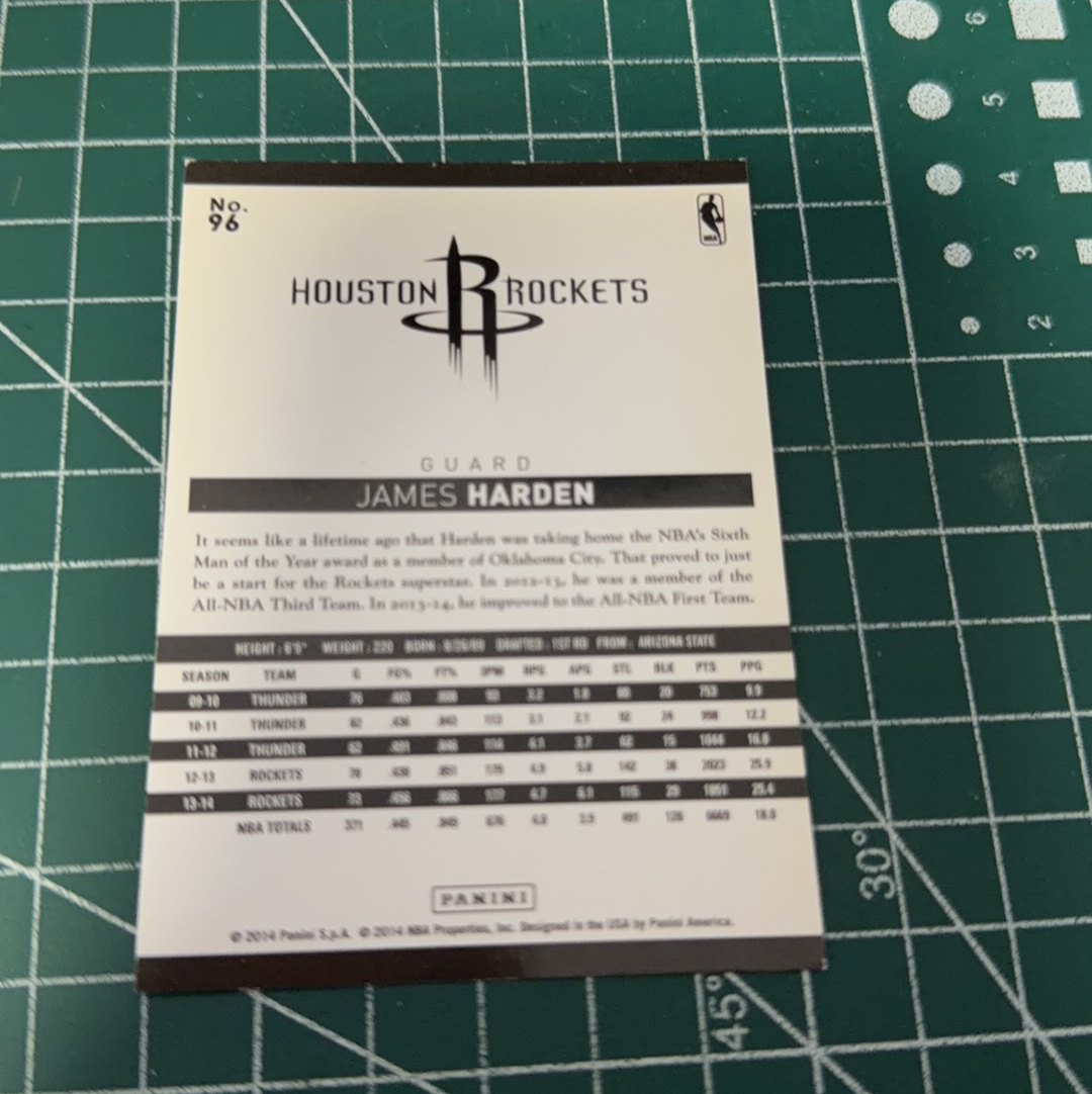 2014-15 Panini Americana James Harden S.p.a. 詹姆斯哈登 大胡子 火箭队选图 后卫 十年老卡 绝版卡 稀有base