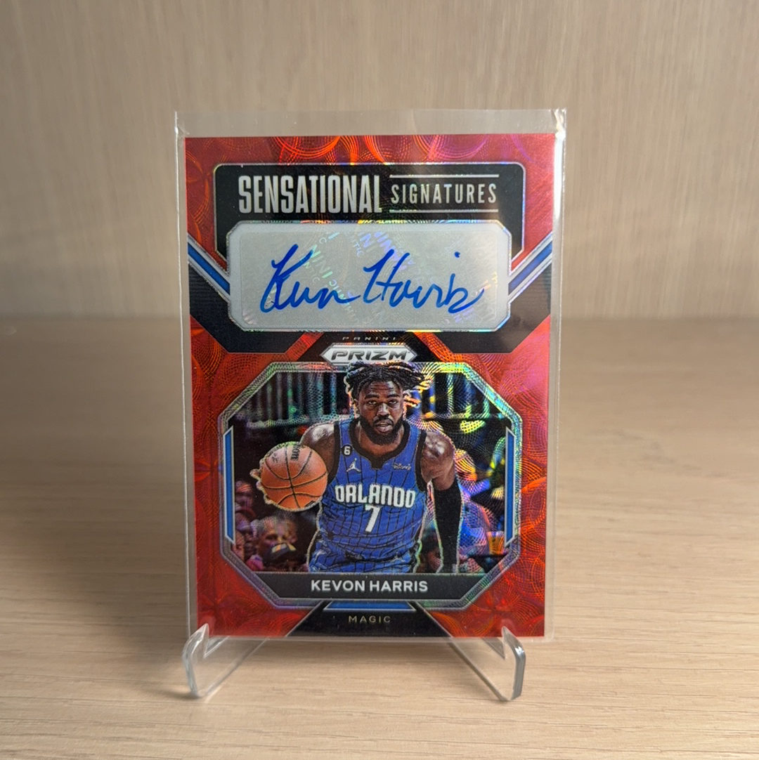 2022-23 Panini Prizm KEVON HARRIS 【免费代卖】魔术 凯文 哈里斯 红圈圈折 PZ PRIZM 签字 贴签 折射 卡品如图 值得收藏!!