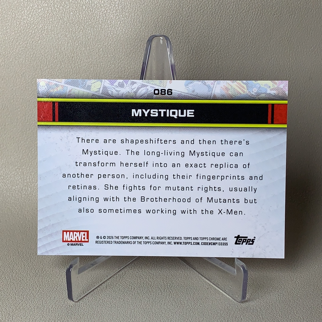 2026 Topps Marvel (MCU) Comics Chrome 漫威TC Mystique 魔形女 022/250编 粉折 折射 品相如图 凑套必备 Yuc