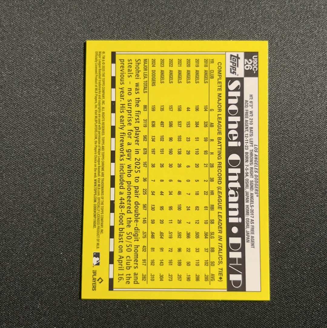 2025 Topps Update Shohei Ohtani 大谷翔平 道奇 二刀流 mvp 世界大赛冠军 银包 复古 mojo折 蓝折 150编 color match【pei】