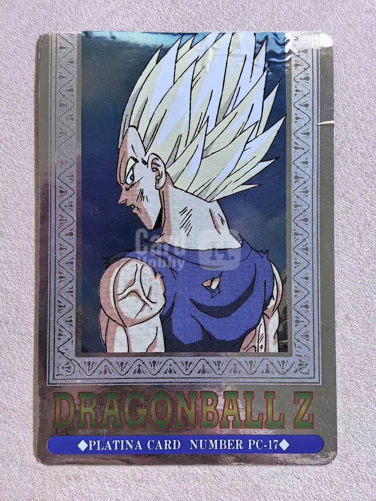 1995年 Amada 天田 Drangon Ball Z 《龙珠Z》 日版 绝版中古卡“超级赛尔人-贝吉塔” 编号PC-17 白金卡 默认有瑕 卡品如图