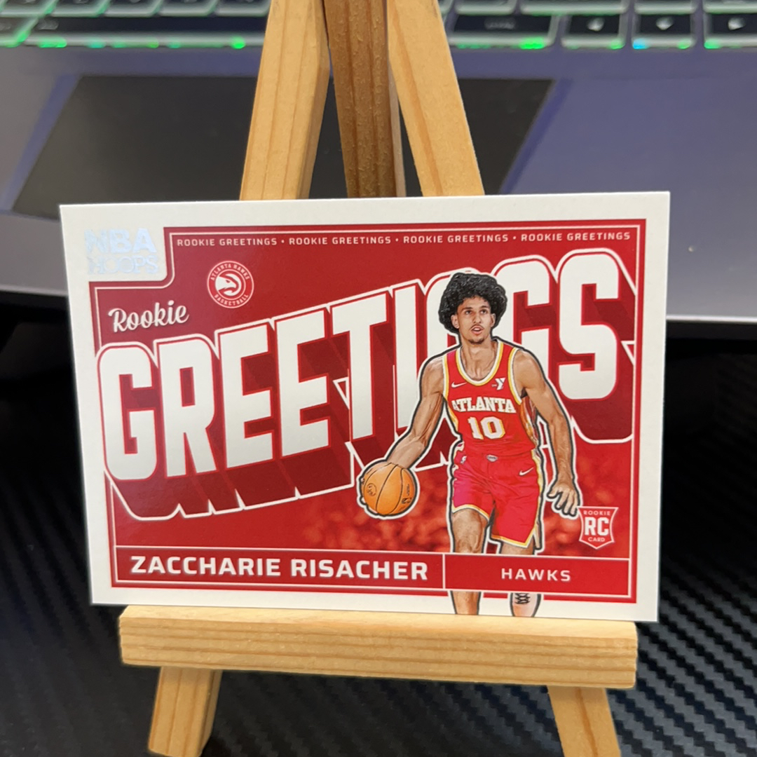2024-25 Panini NBA Hoops Zaccharie Risacher RC 扎卡里 斯萨谢 老鹰 新秀 hoops系列 特卡 卡品如图 凑图必备 值得收藏!免费代卖!