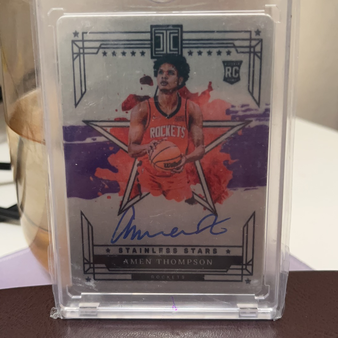 2023-24 Panini Impeccable Amen Thompson RC 火箭 阿门汤普森 新秀 小真金 签字 卡签 星星签 35编 铁板