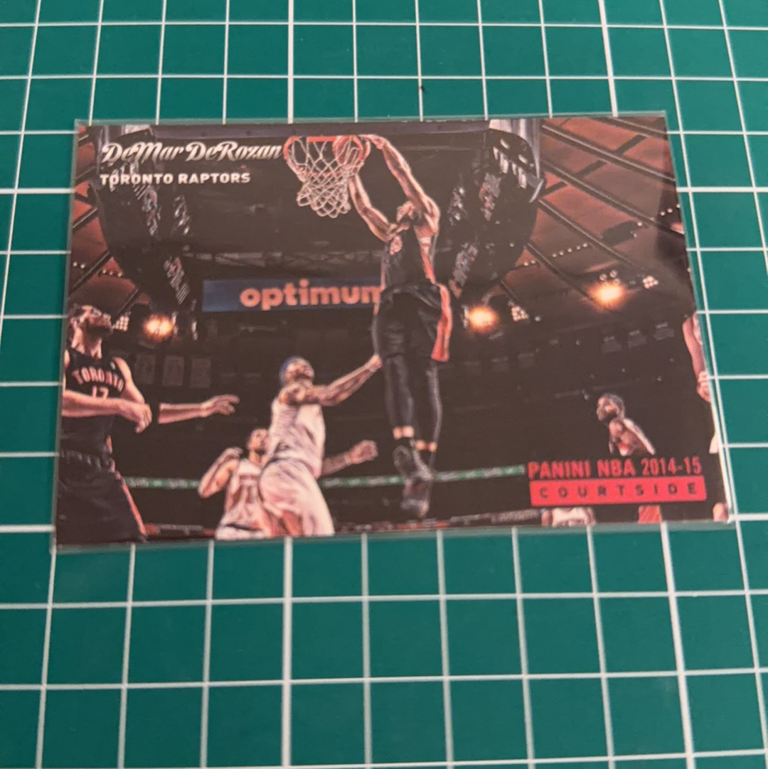 2014-15 Panini Americana DeMar DeRozan S.p.a. 德玛尔德罗赞 场边courtside横版特卡 精美选图 十年老卡 绝版卡 稀有大比例