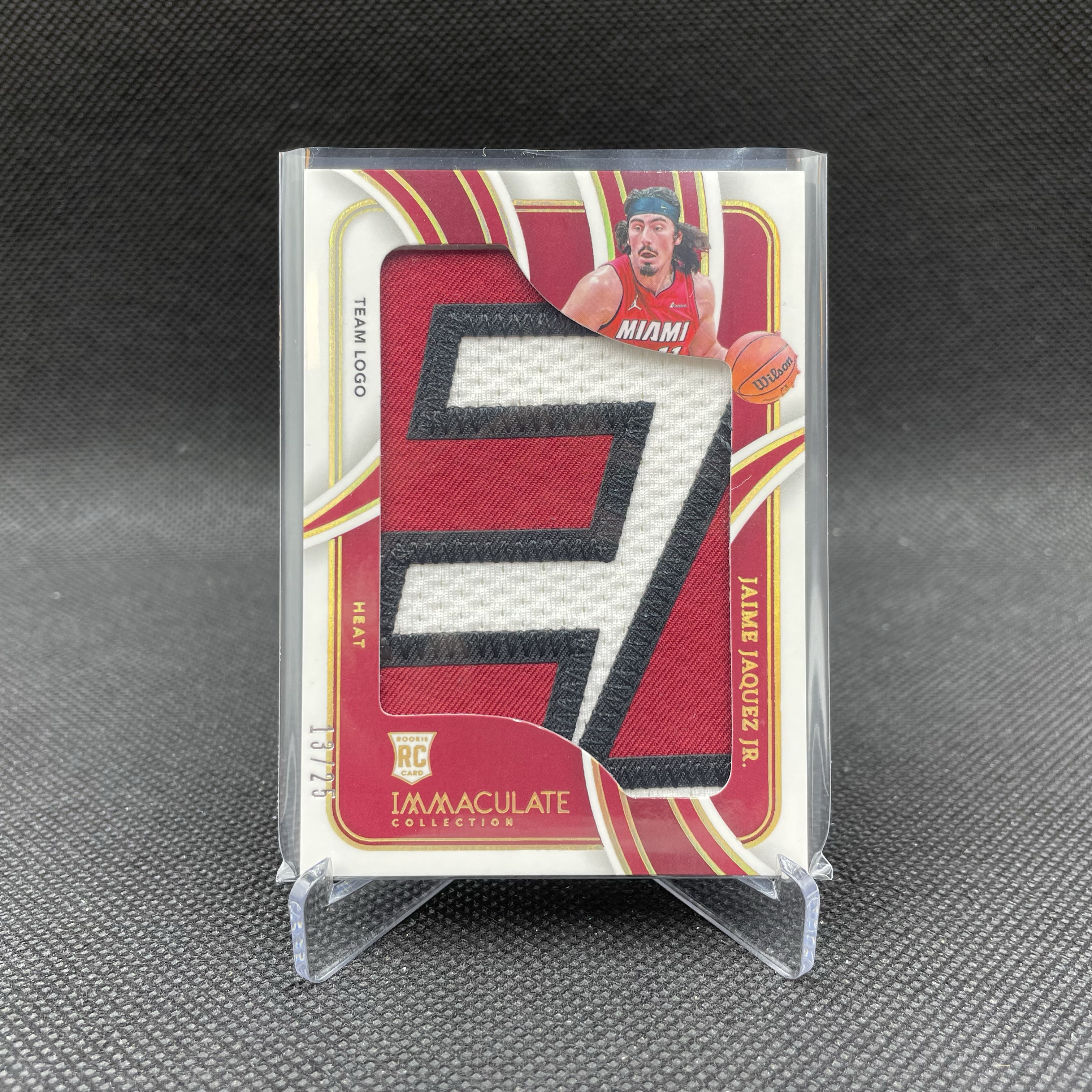 2023-24 Panini Immaculate Jaime Jaquez Jr. RC 热火 新秀 小海梅 哈克斯 13/25编 球衣Patch 大窗暴力三色字母 Team Logo 品如图 Yo