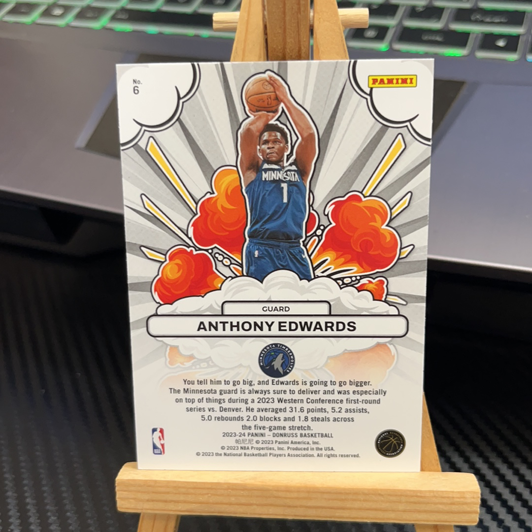 2023-24 Panini Donruss Anthony Edwards 安东尼 爱德华兹 华子 森林狼 杜蕾斯系列 特卡 卡品如图 凑图必备 值得收藏!免费代卖!