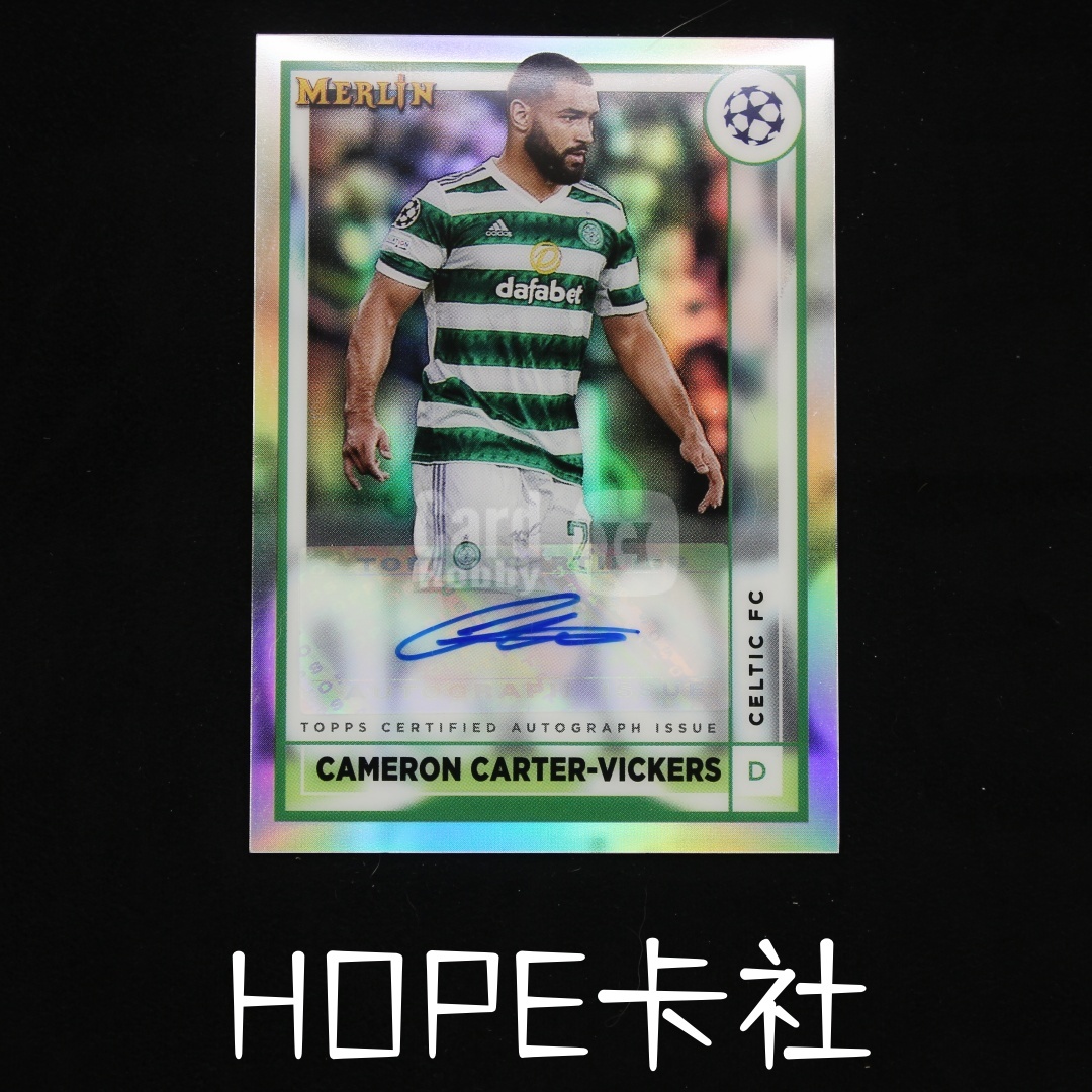 2024-25 Topps Finest Cameron Carter-Vickers 美国名宿 凯尔特人 卡梅伦 卡特 维克斯 银折签字 墨迹完美【HOPE代卖(4.5%含卡淘)】