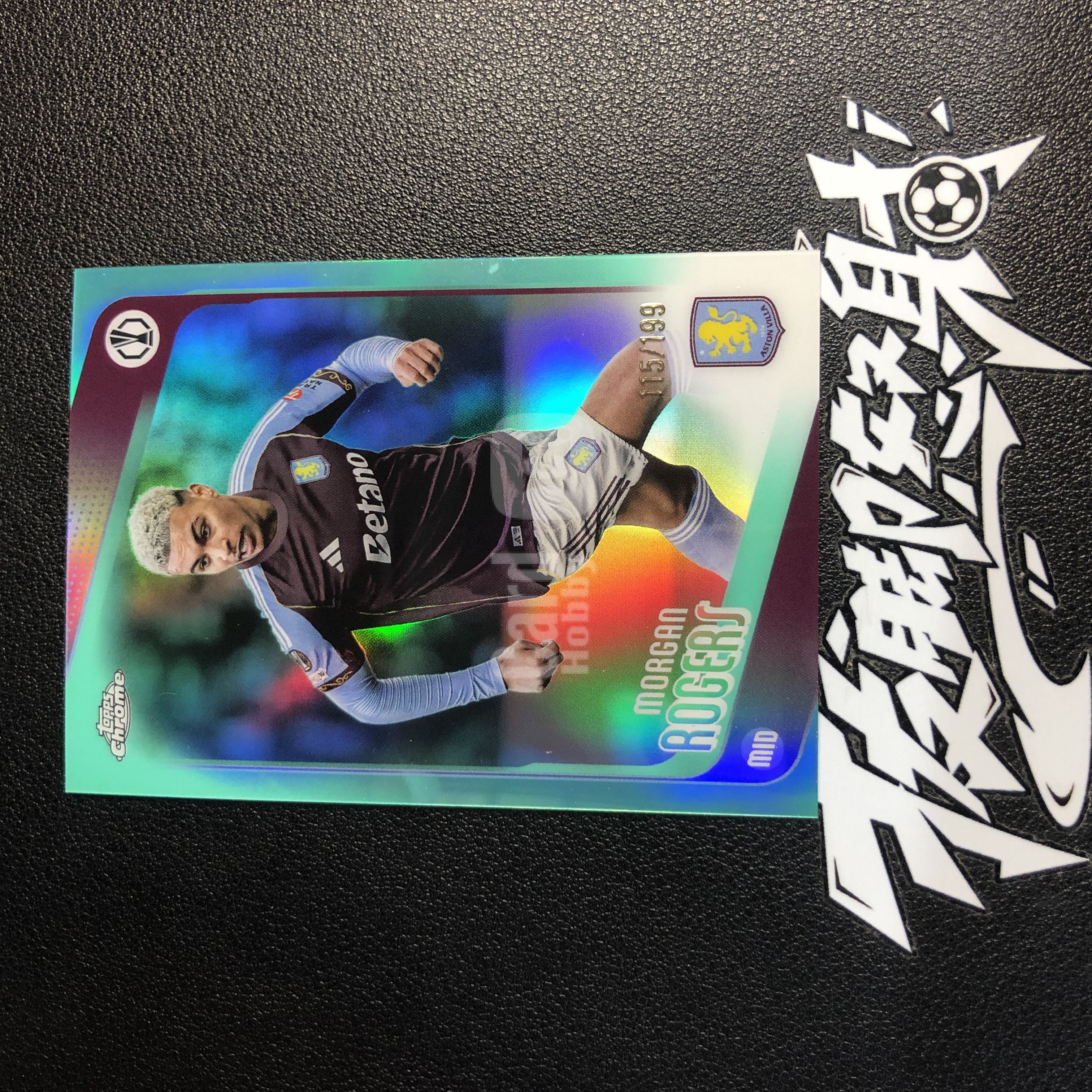 【拔脚代卖】2025-26 Topps Chrome 欧战TC  Morgan Rogers 摩根 罗杰斯 阿斯顿维拉 欧联 115/199编 青折 英格兰 多图已拍仔细看图顺丰｜拔脚湃湃Q7