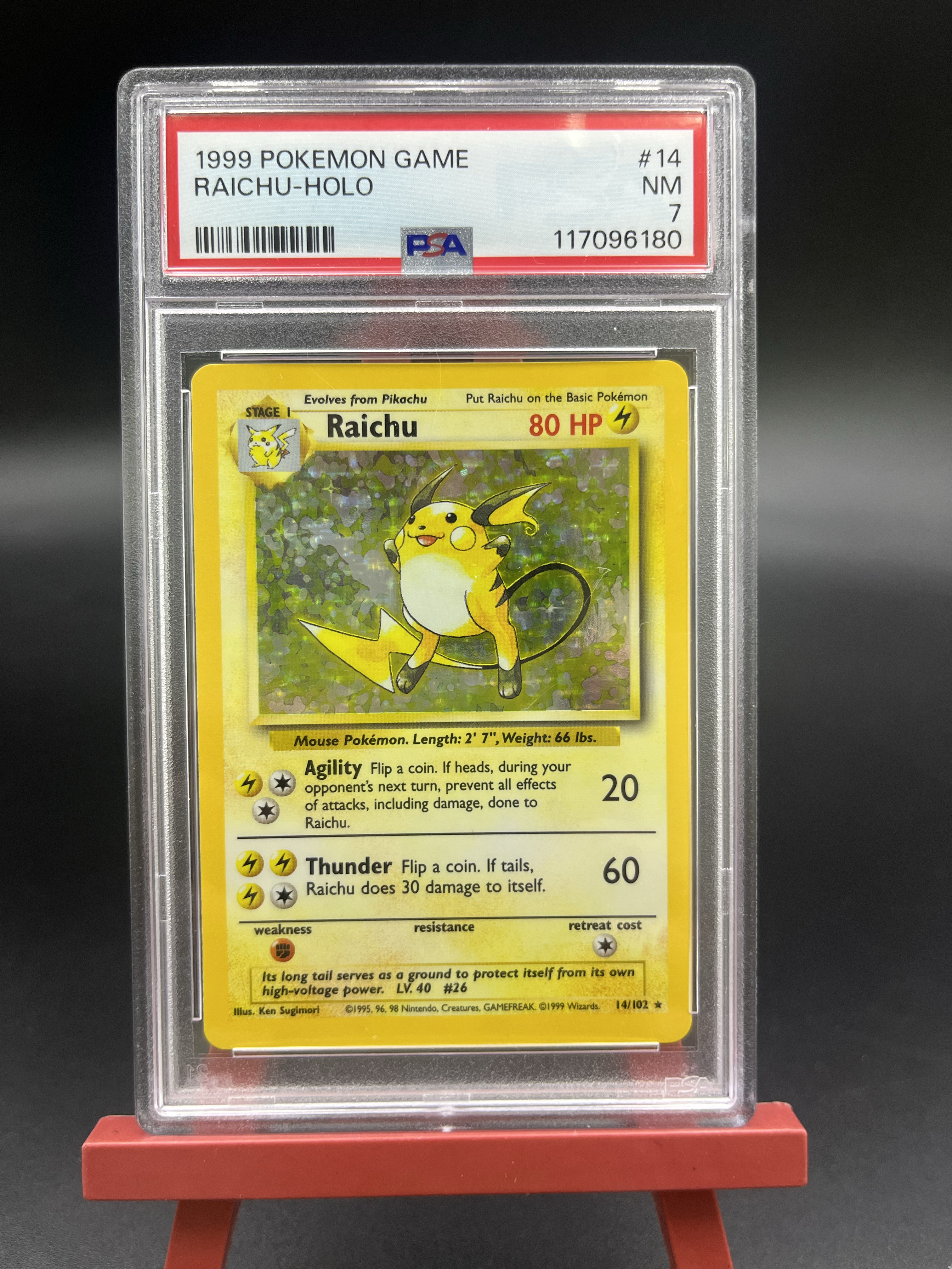 2016 Pokemon TCG 20th Anniversary 雷丘 ja 宝可梦 20周年纪念雷丘 Holo闪卡 #034/087 PSA7分评级卡 CU22