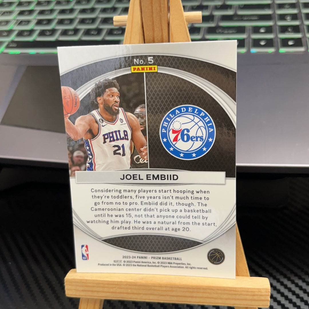 2023-24 Panini Prizm Joel Embiid 乔尔 恩比德 76人 prizm系列 特卡 pz 卡品如图 凑图必备 值得收藏!免费代卖!