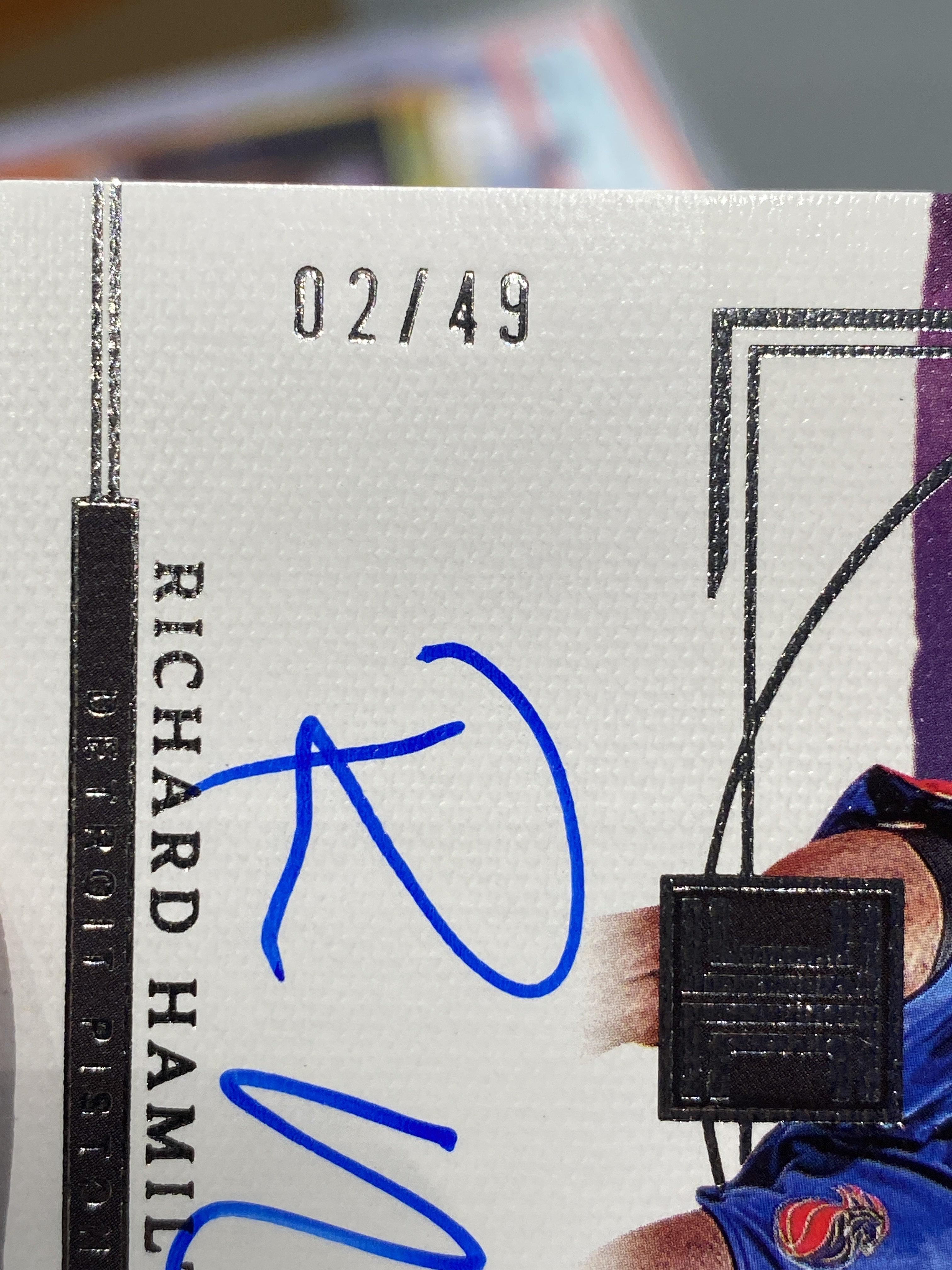 2022-23 【靓星代拍】 Impeccable Richard Hamilton 活塞 传奇名宿 汉密尔顿 2/49编 卡签 签名签字 小真金 卡品如图 专收必备 #小孩