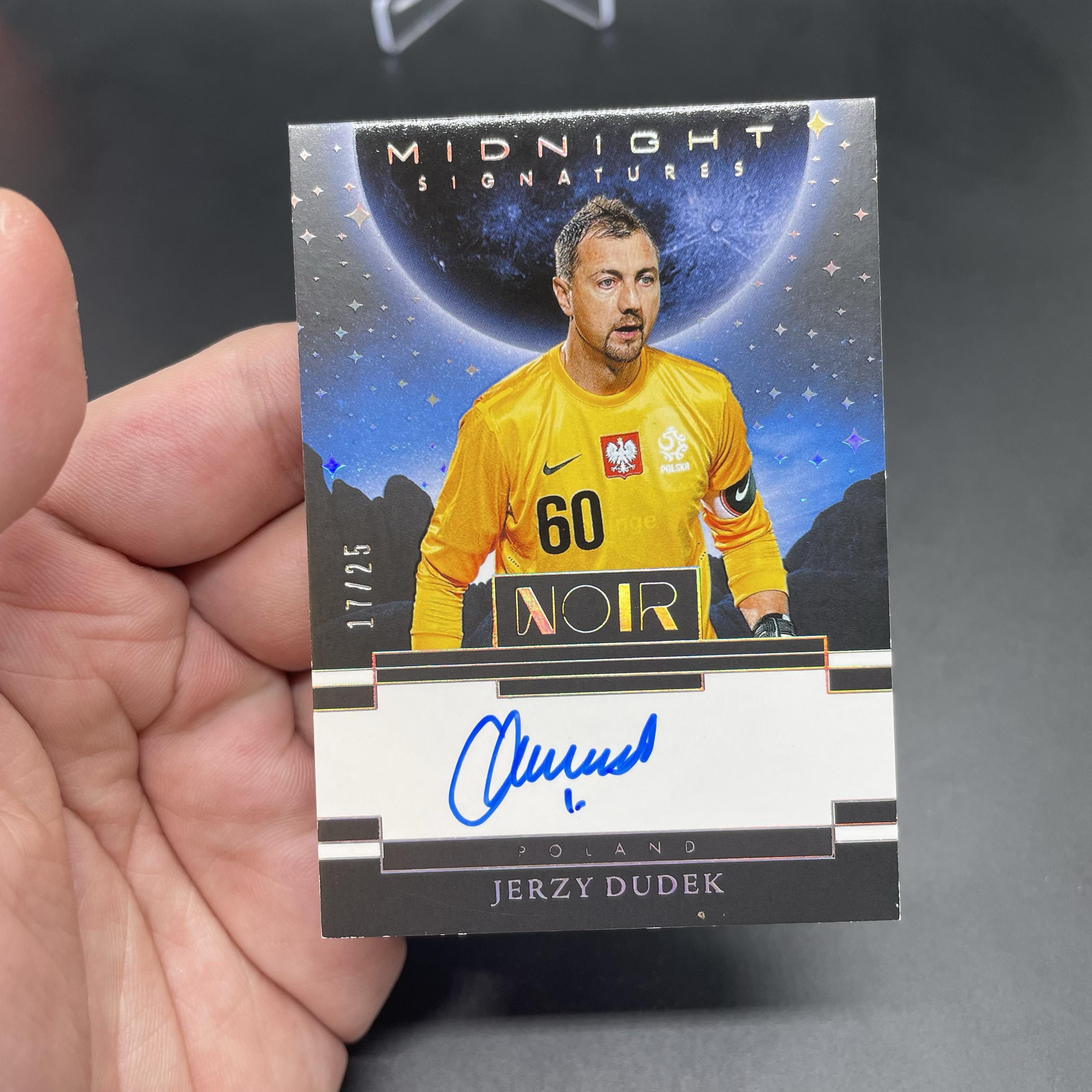 2025-26 Panini Noir Jerzy Dudek 诺尔 世界杯之路 皇马 波兰 耶日 杜德克 17/25编 签字 卡签 午夜签 Midnight 墨迹湛蓝 品如图 不累计 JJ