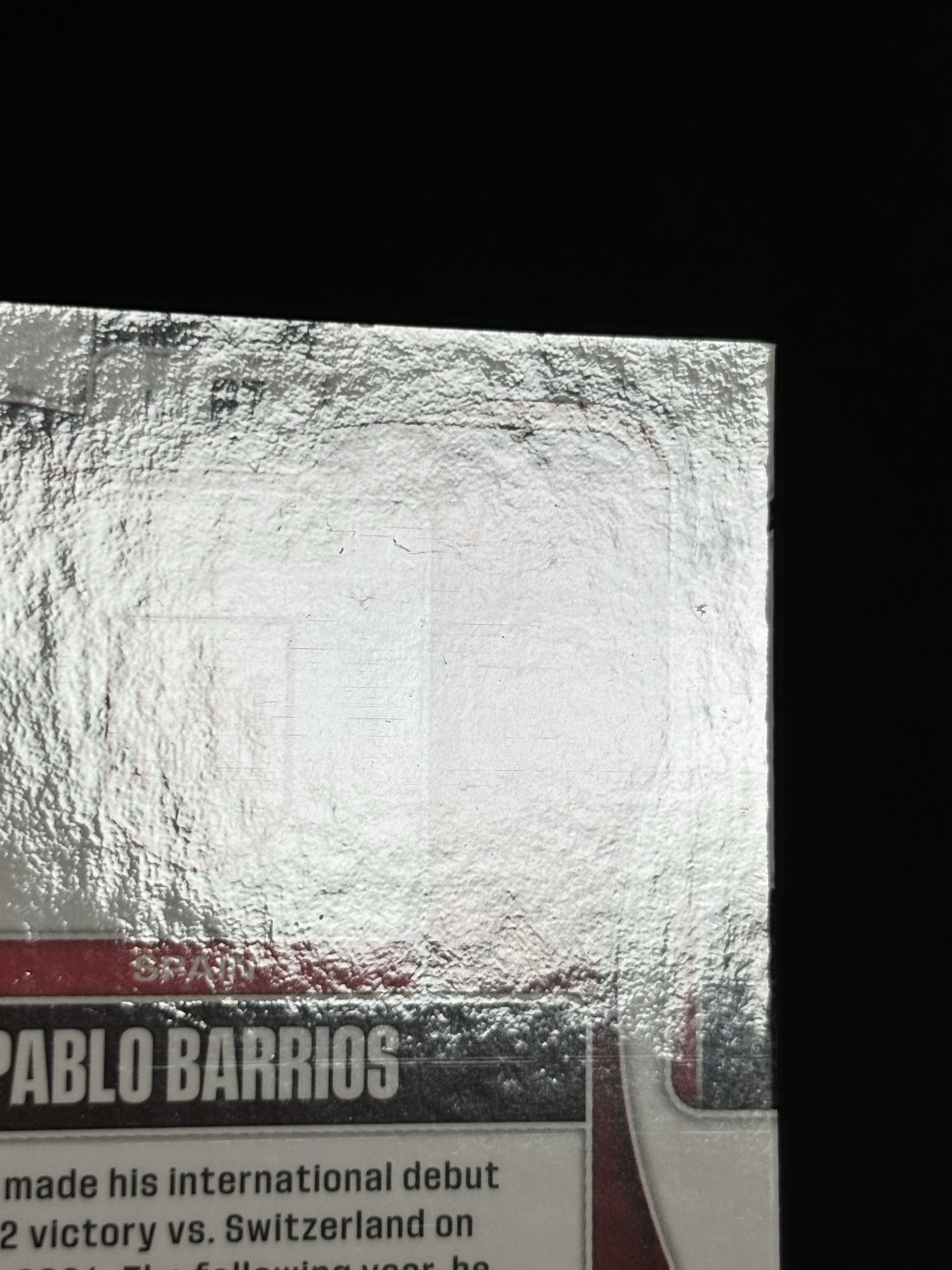 2026 Panini Prizm World Cup Pablo Barrios FIFA 世界杯 西班牙 巴勃罗 巴里奥斯 蓝圈圈折 /38编 瑕疵如图 - 红豆