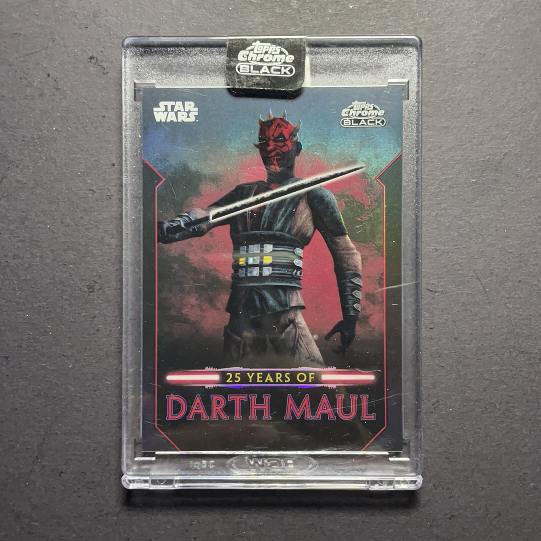 2025 Topps Star Wars 星球大战 达斯摩尔25周年纪念特卡 比例插放原封砖特卡 序号如图2 2024 Topps Chrome星战影视Black黑盒系列