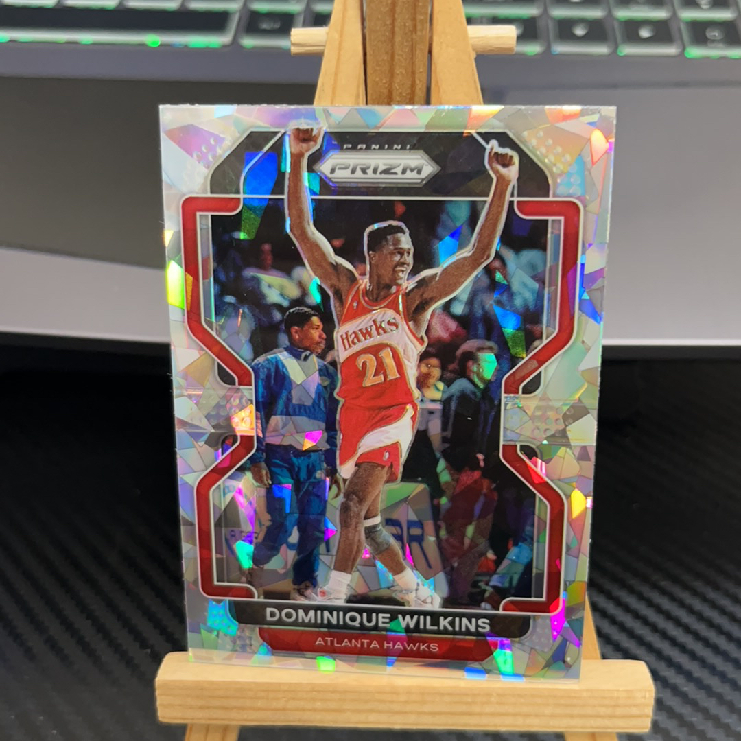 2021-22 Panini Prizm Dominique Wilkins 威尔金斯 老鹰 人类电影精华 银折 碎冰折 折射 prizm系列 pz 卡品如图 凑图必备 值得收藏! 免费代卖!
